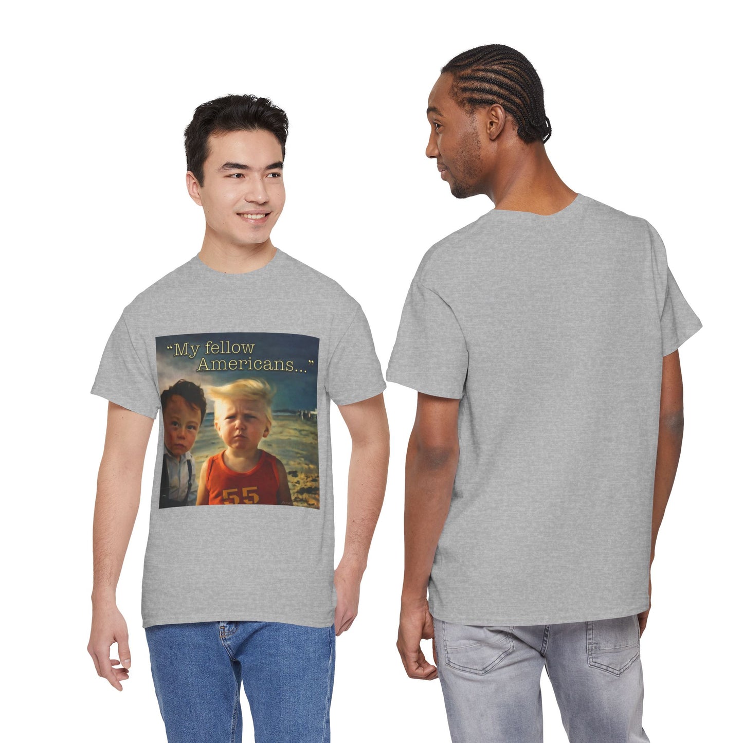 ‘55’ Vintage Meme Tee — "My fellow Americans..." Funny Retro Graphic T-Shirt