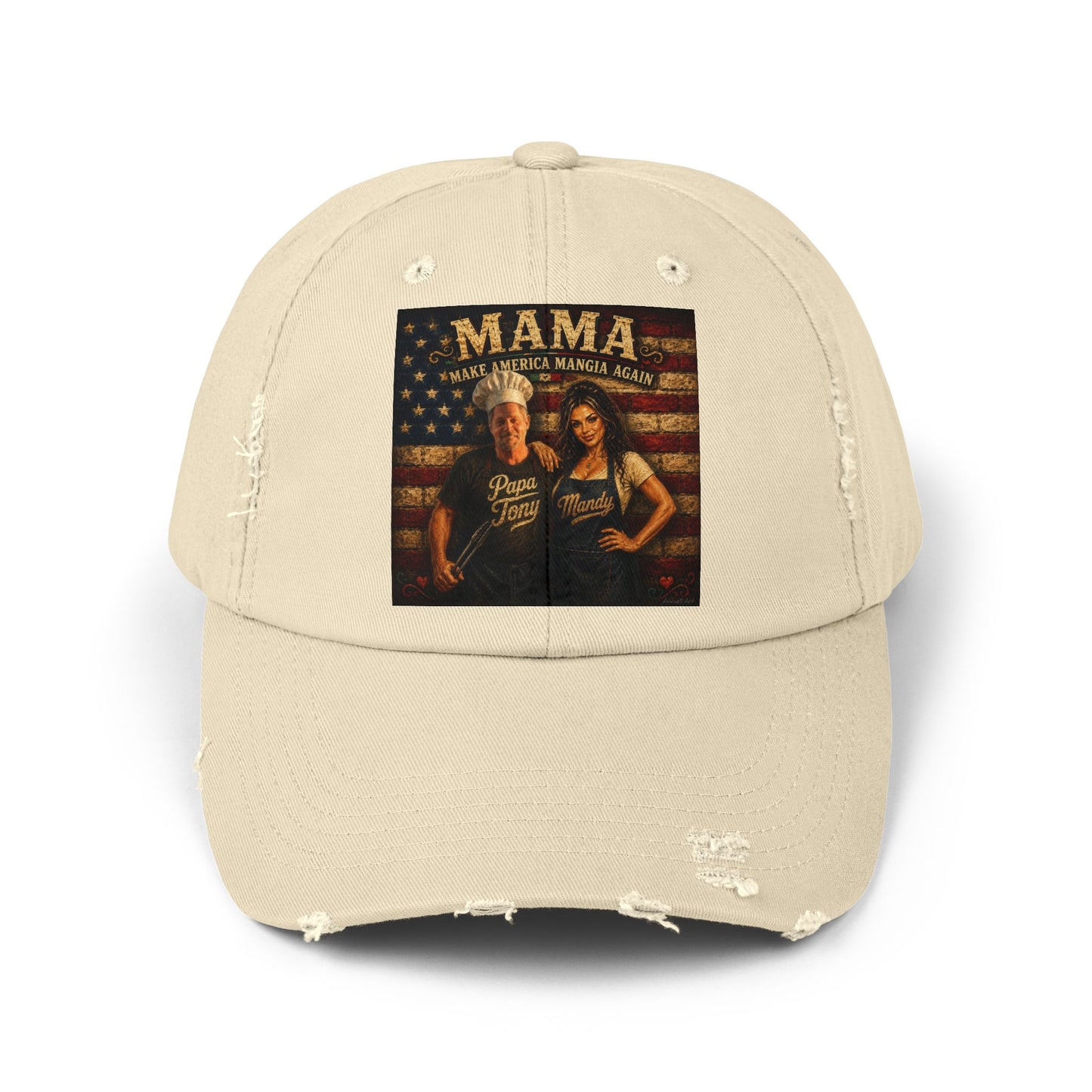 CUSTOM HAT for MANDY—Mama Vintage American Flag Distressed Cap — Proud Mom Hat