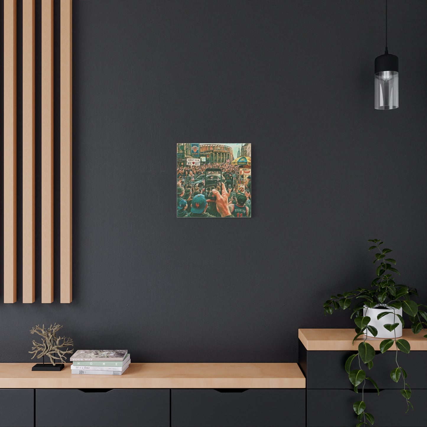 Trump Cheered At The Garden— Canvas Art - NYC Crowd Cheering with Phone Recording (Stretched 1.25")