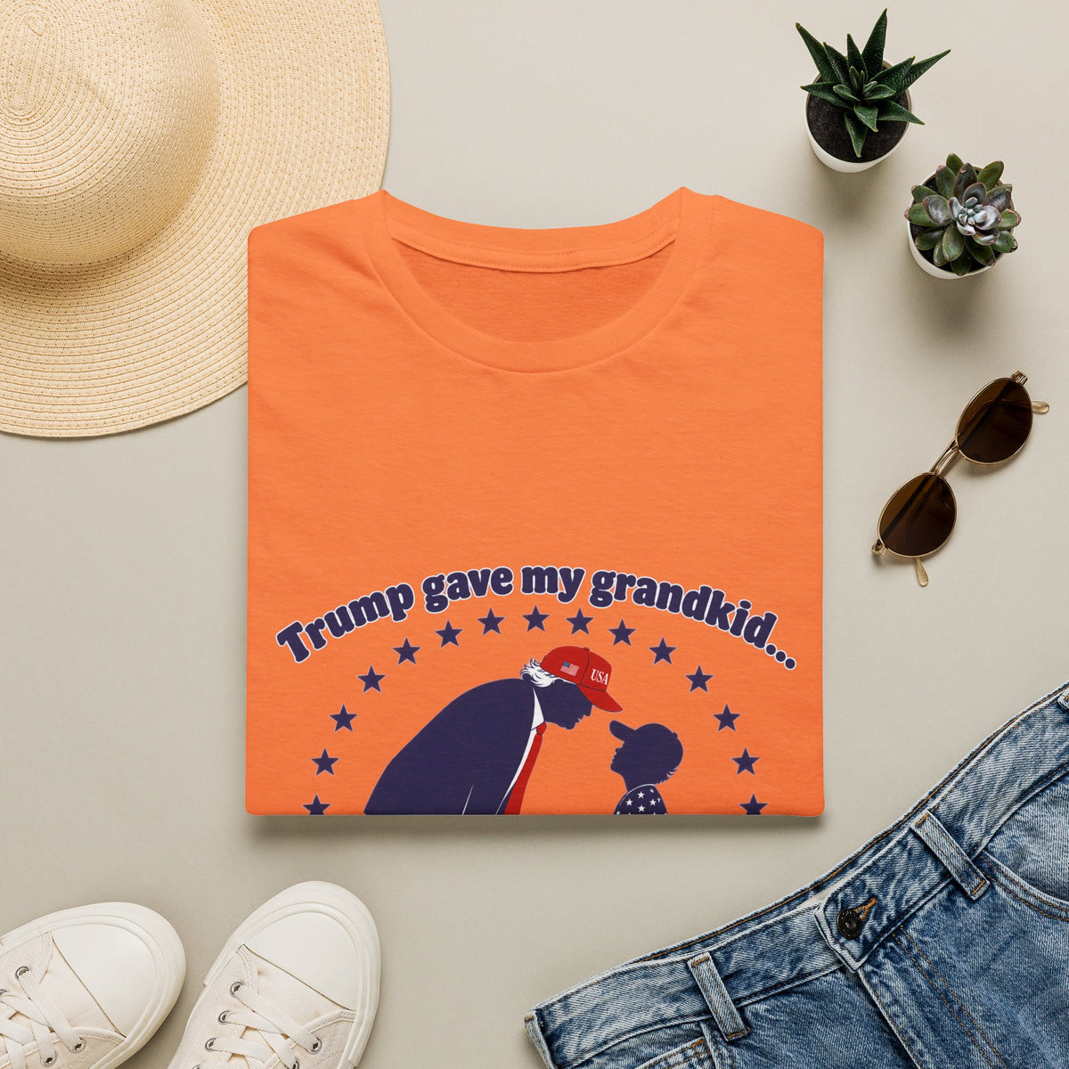 Trump Gave My Grandkid A THOUSAND Bucks! T-Shirt — Patriotic Grandpa/Grandma Tee