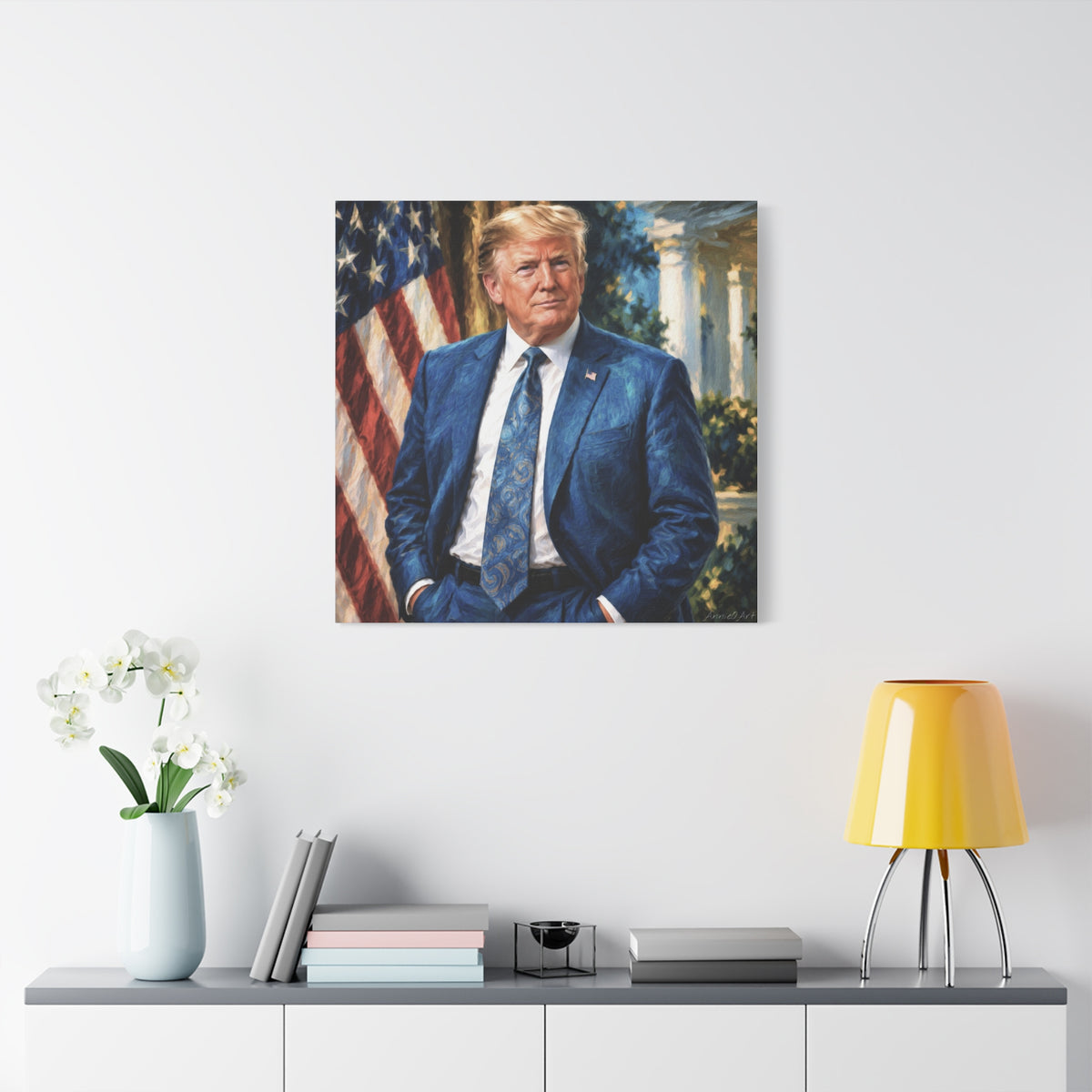 Trump Patriotic Presidential Portrait Canvas