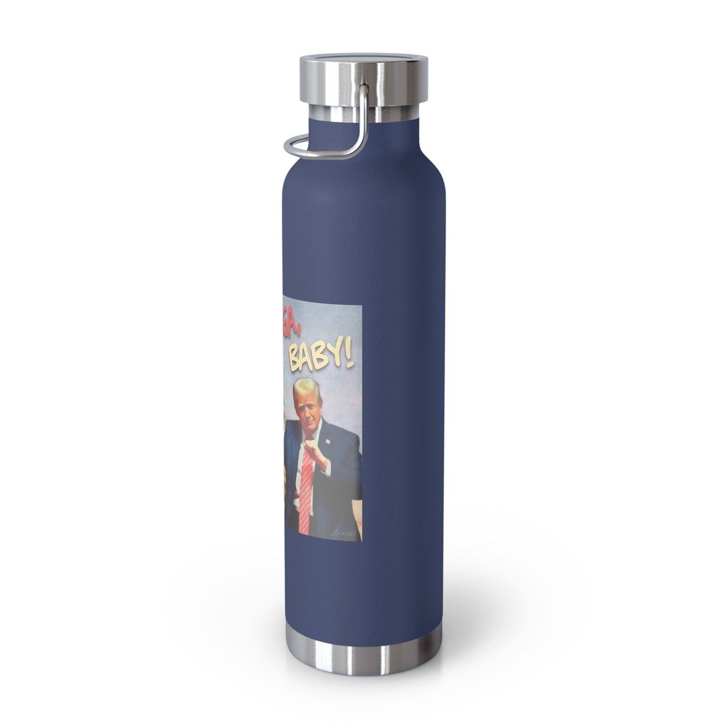 22oz Copper Insulated Bottle - Retro Beach Party Design
