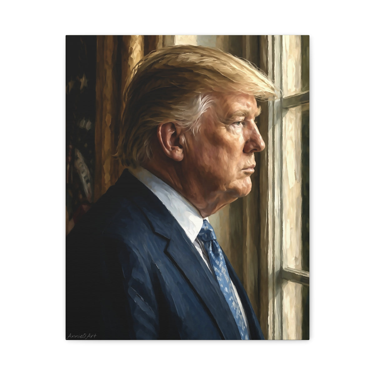 ‘Weight of the World’—Trump Portrait Canvas Print