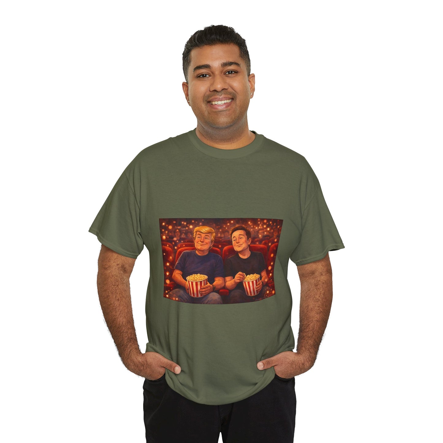 Movie Night Popcorn Tee — Cozy Couples Film Night T-Shirt