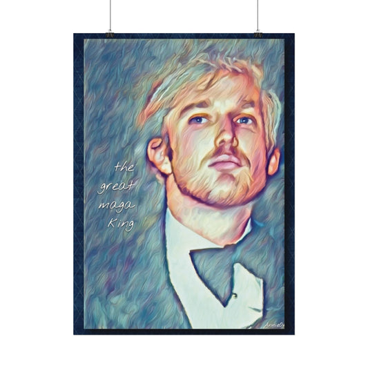 Textured Watercolor Matte Poster — "the great maga King" Portrait Art Print