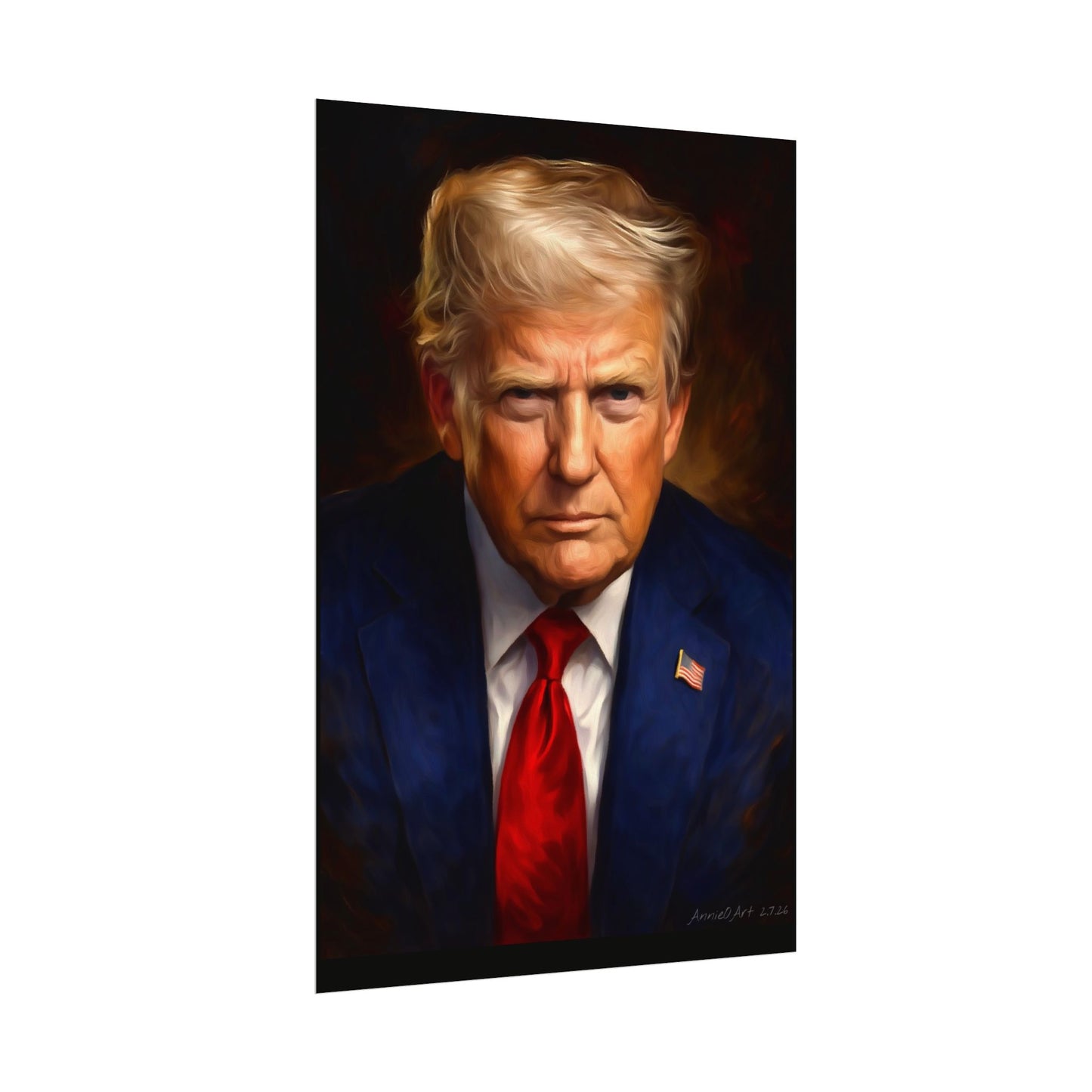Trump Oil Portrait Poster