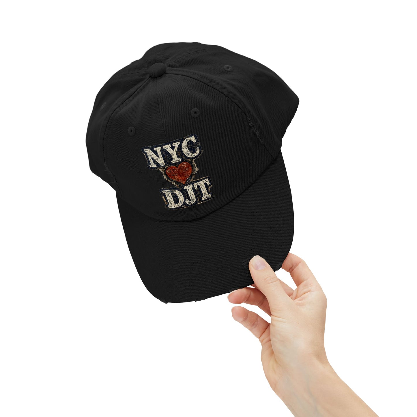 Distressed NYC❤️DJT Vintage Baseball Cap