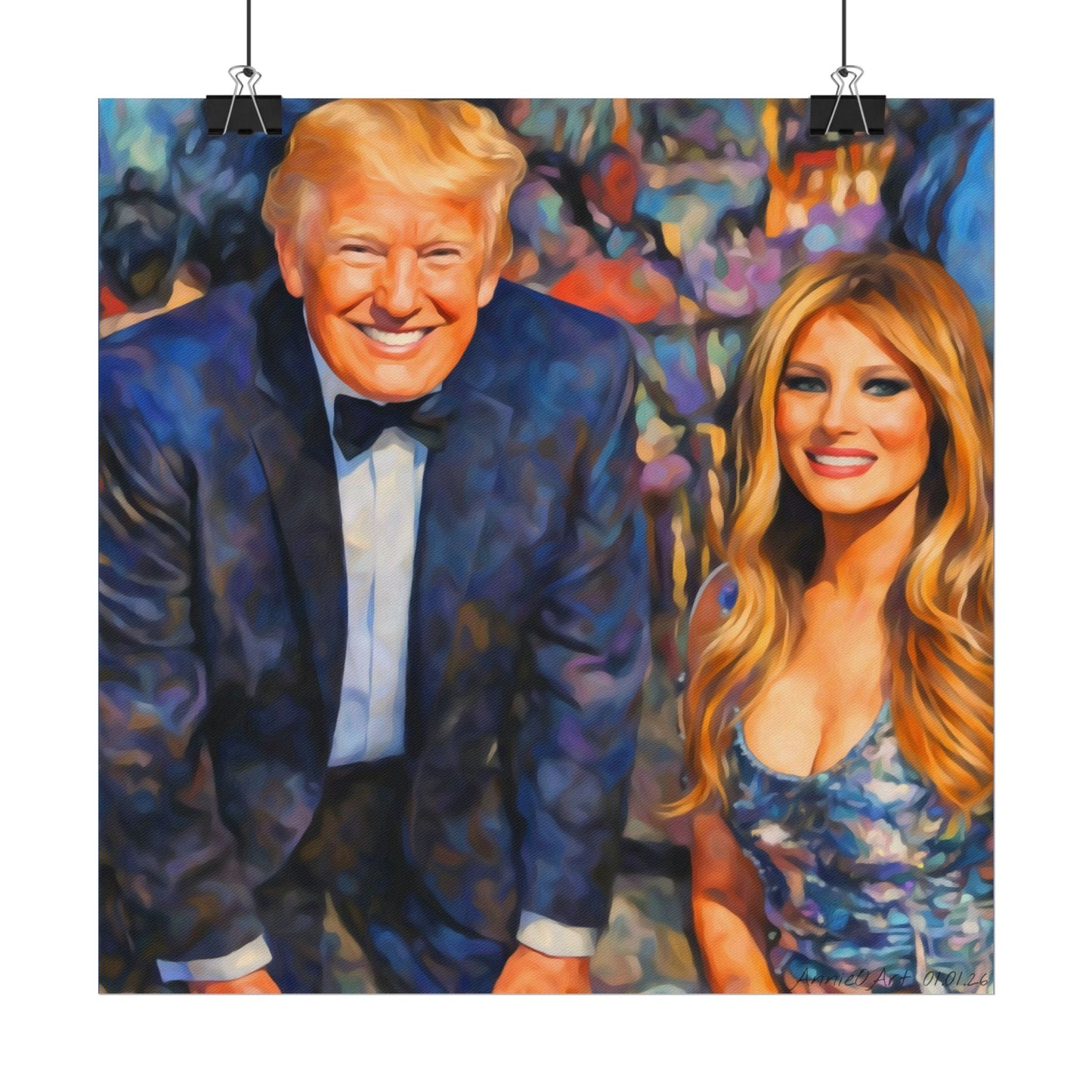 First Couple Textured Watercolor Matte Poster