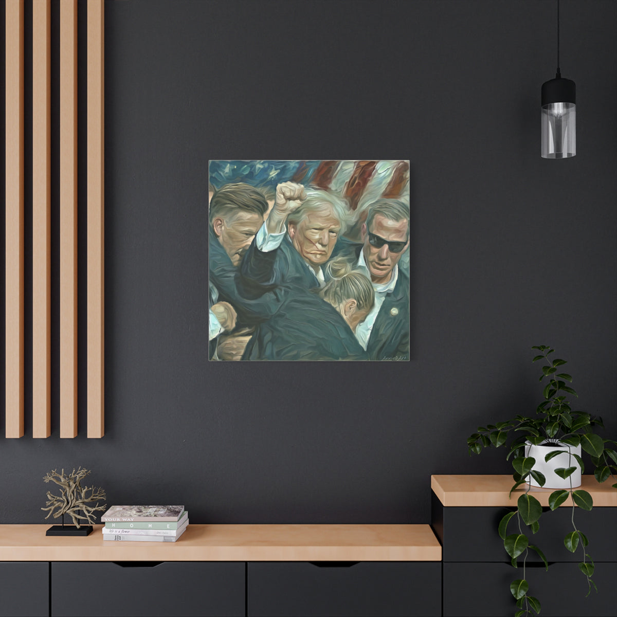 Trump ‘FIGHT!’ Fist-Raise Matte Canvas