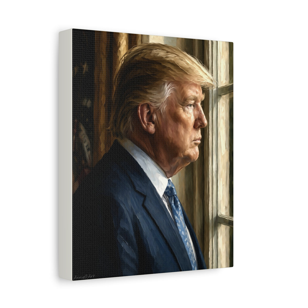 ‘Weight of the World’—Trump Portrait Canvas Print