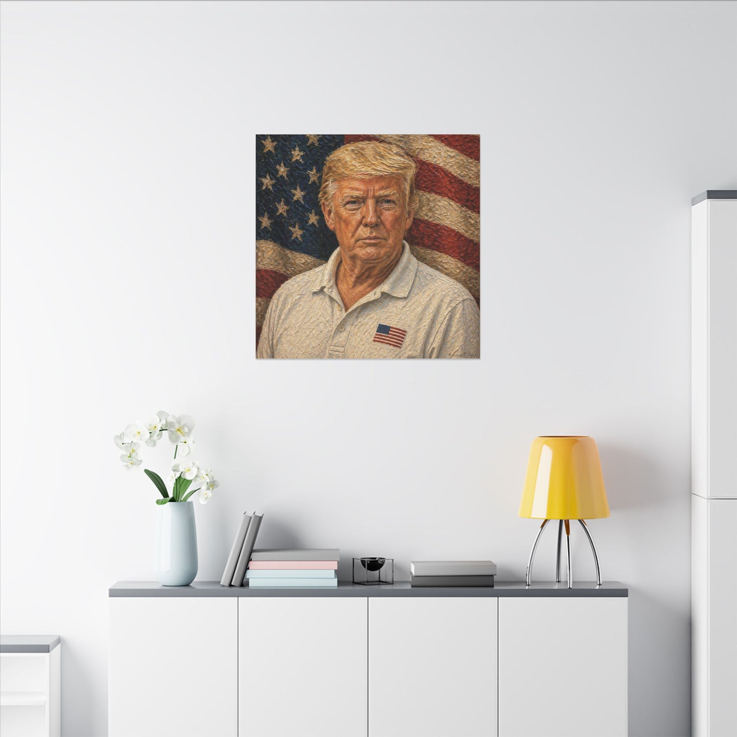 Trump Patriotic Portrait Canvas Print