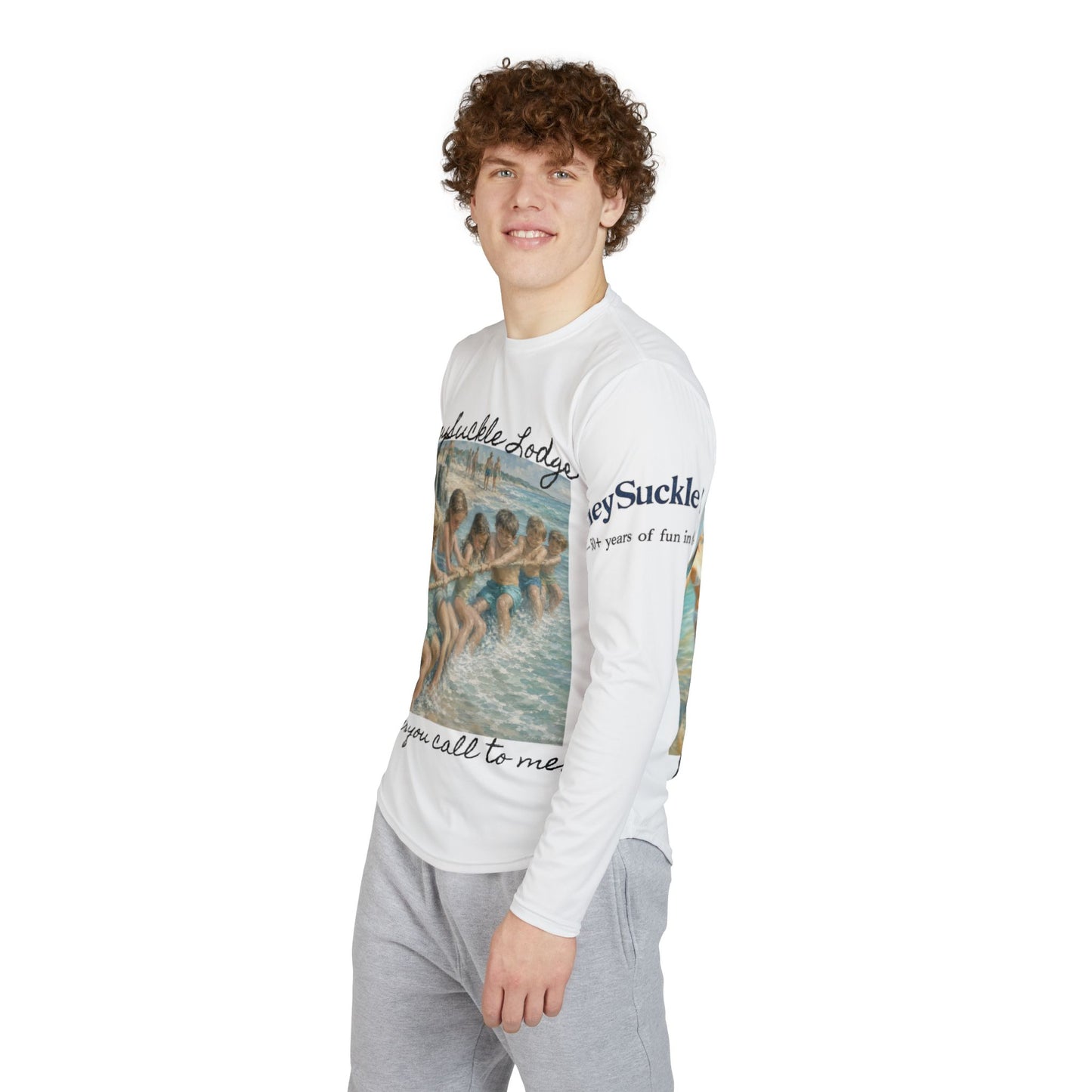 HSL UV tee Vintage Beach Long Sleeve Shirt —  “I Hear You Call to Me" Patriotic 250th Design