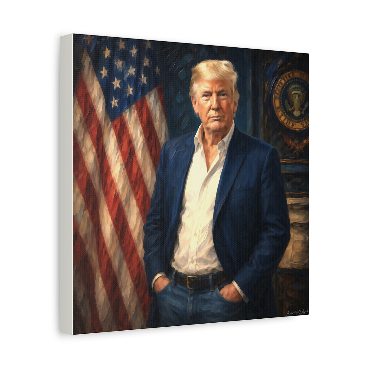 Trump Patriotic Portrait Canvas