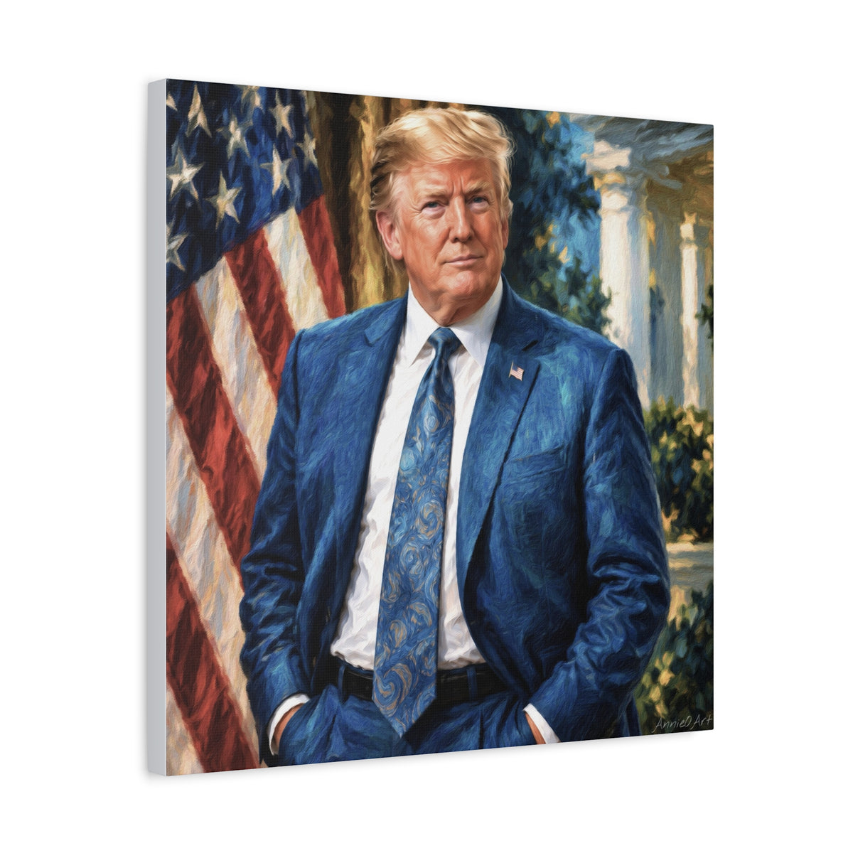 Trump Patriotic Presidential Portrait Canvas