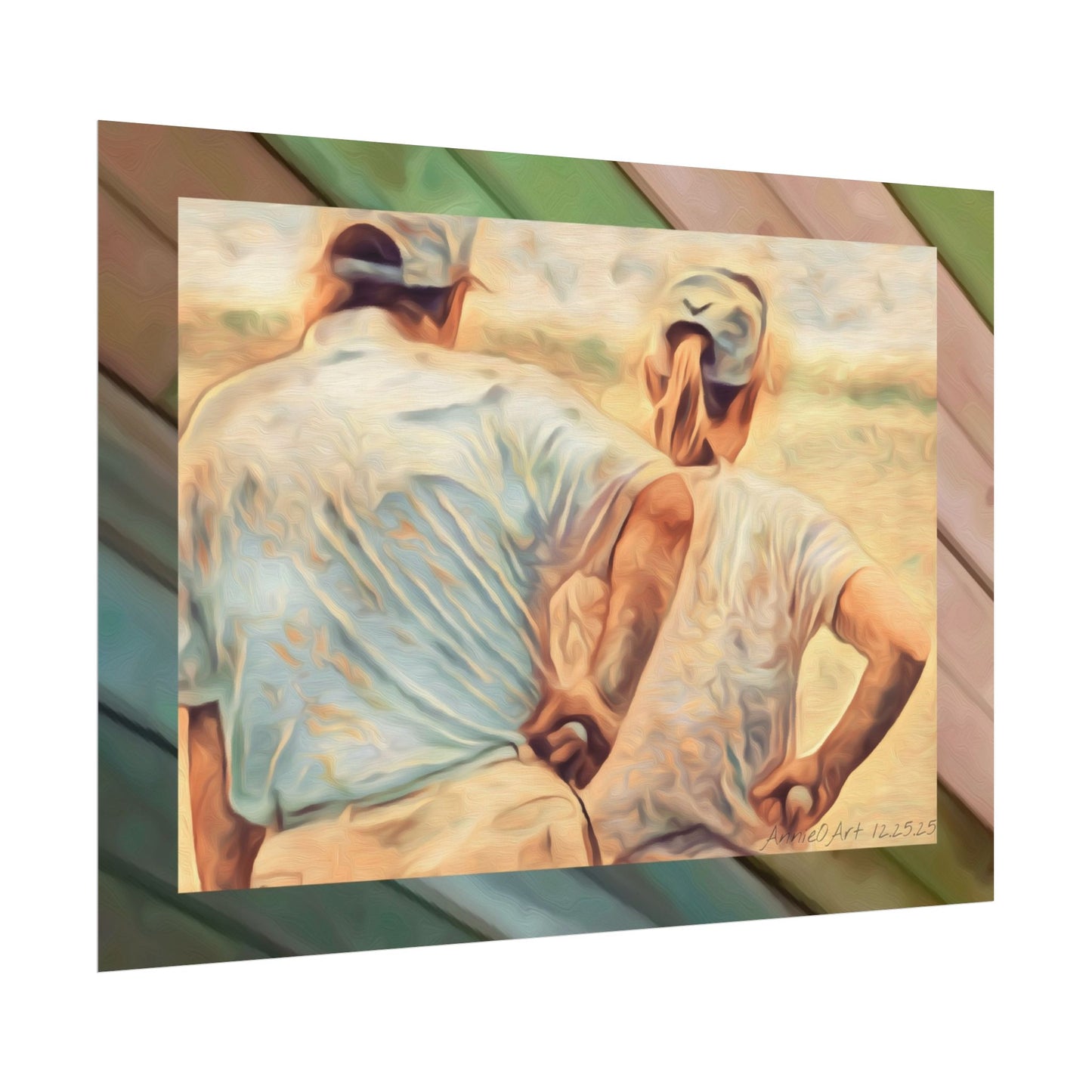 Golfing Trump Painting/Poster — Textured Matte Art Print for Golf Lovers