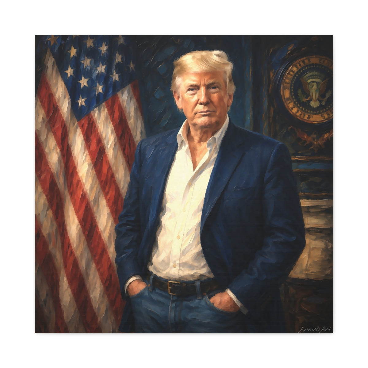 Trump Patriotic Portrait Canvas