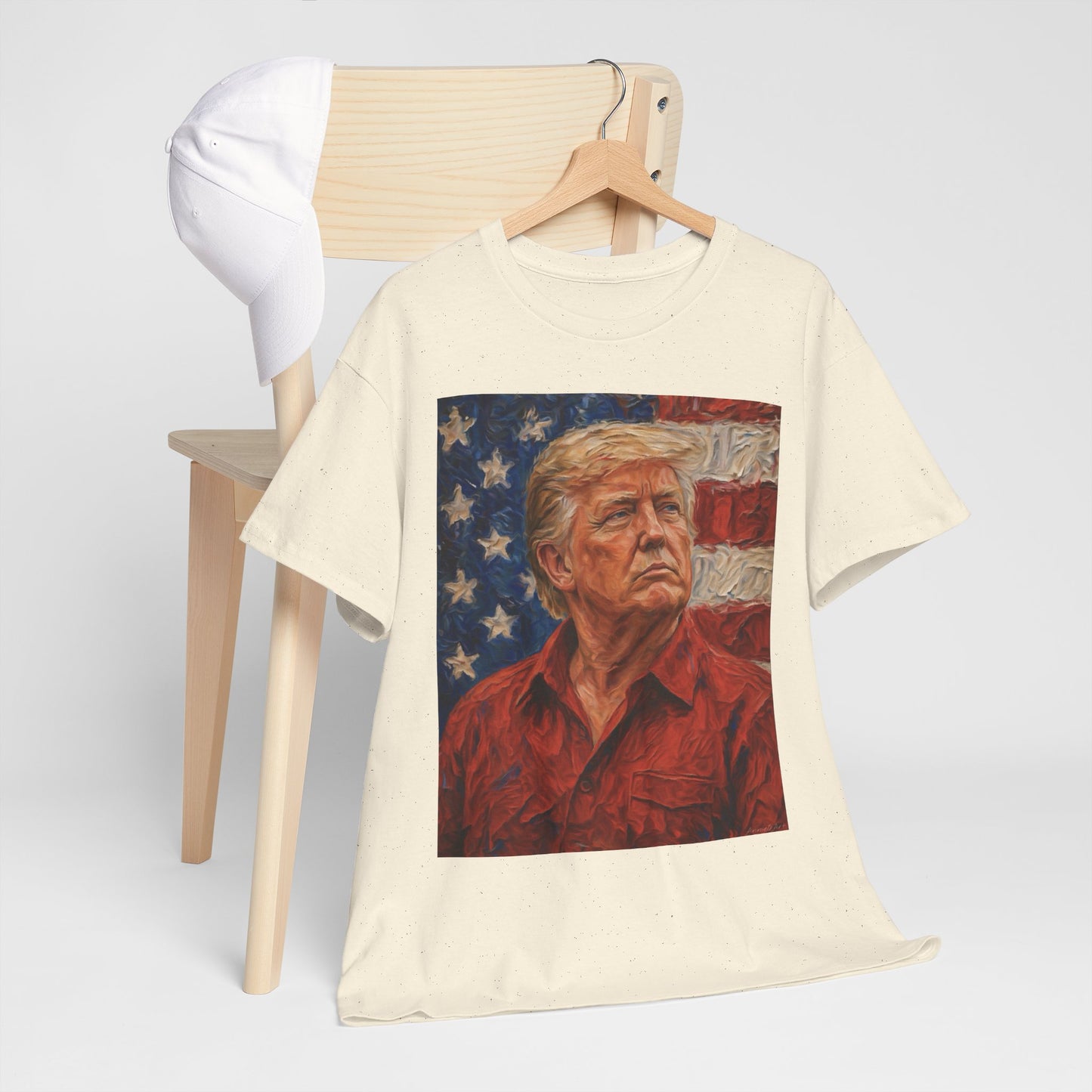 Trump Patriotic Portrait Tee — American Flag Portrait Graphic T-Shirt