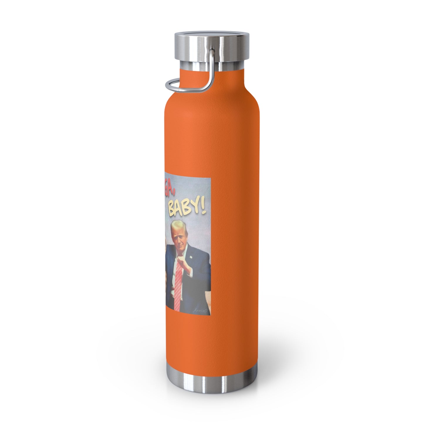 22oz Copper Insulated Bottle - Retro Beach Party Design