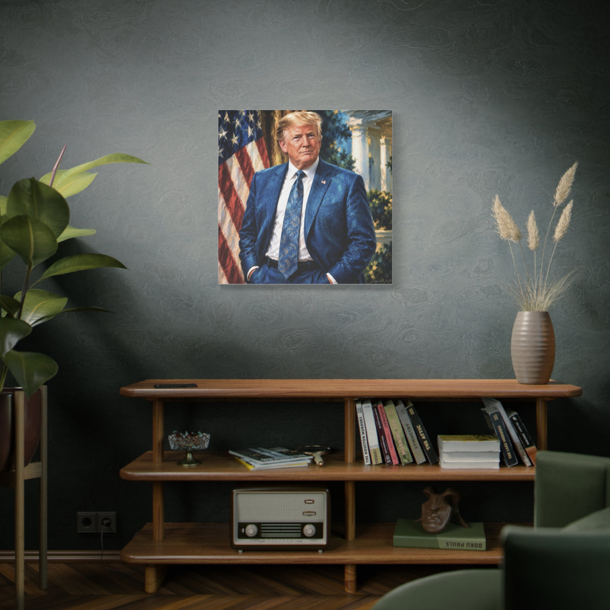 Trump Patriotic Presidential Portrait Canvas