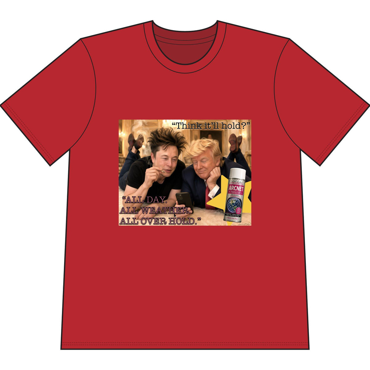 'See How Big My... Is' Elon & Trump Meme Tee— Front & Back Design—Political Satire T-Shirt