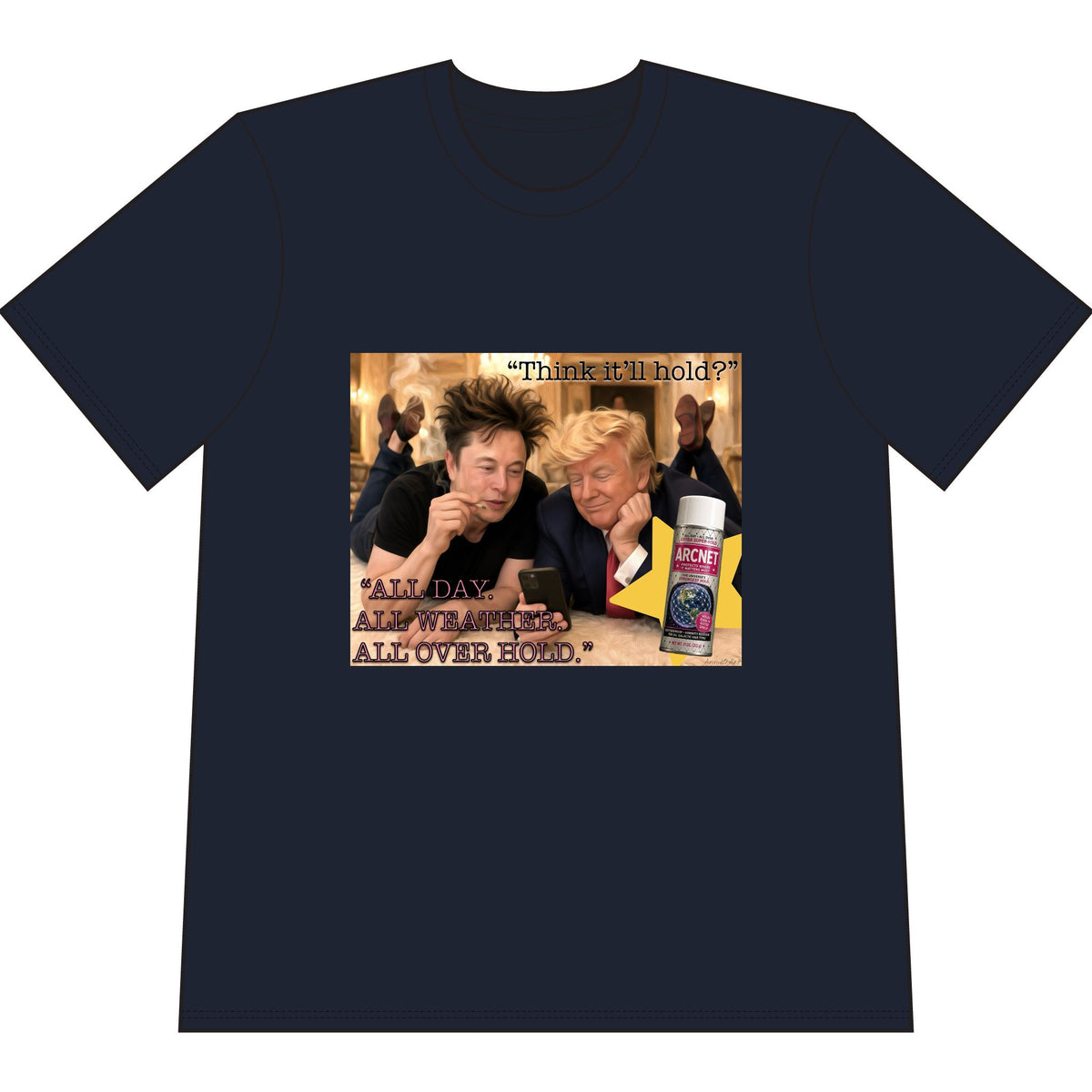 'See How Big My... Is' Elon & Trump Meme Tee— Front & Back Design—Political Satire T-Shirt