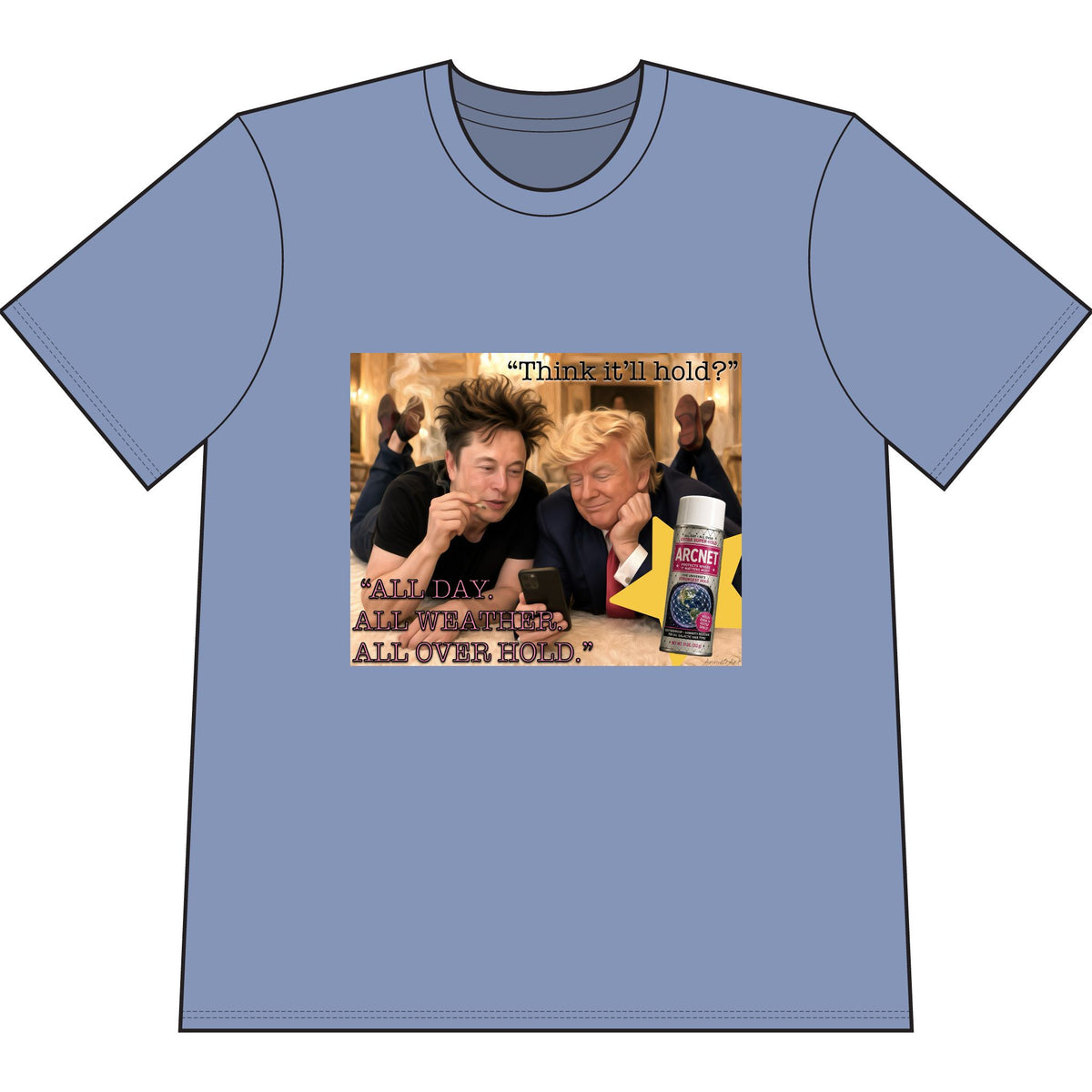 'See How Big My... Is' Elon & Trump Meme Tee— Front & Back Design—Political Satire T-Shirt
