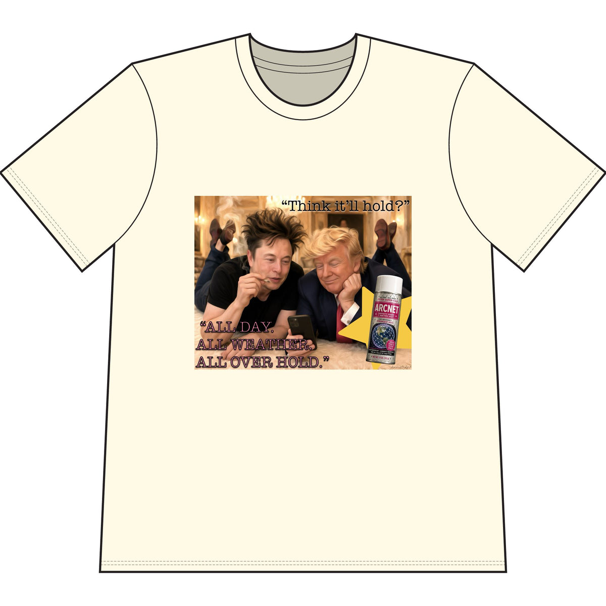 'See How Big My... Is' Elon & Trump Meme Tee— Front & Back Design—Political Satire T-Shirt