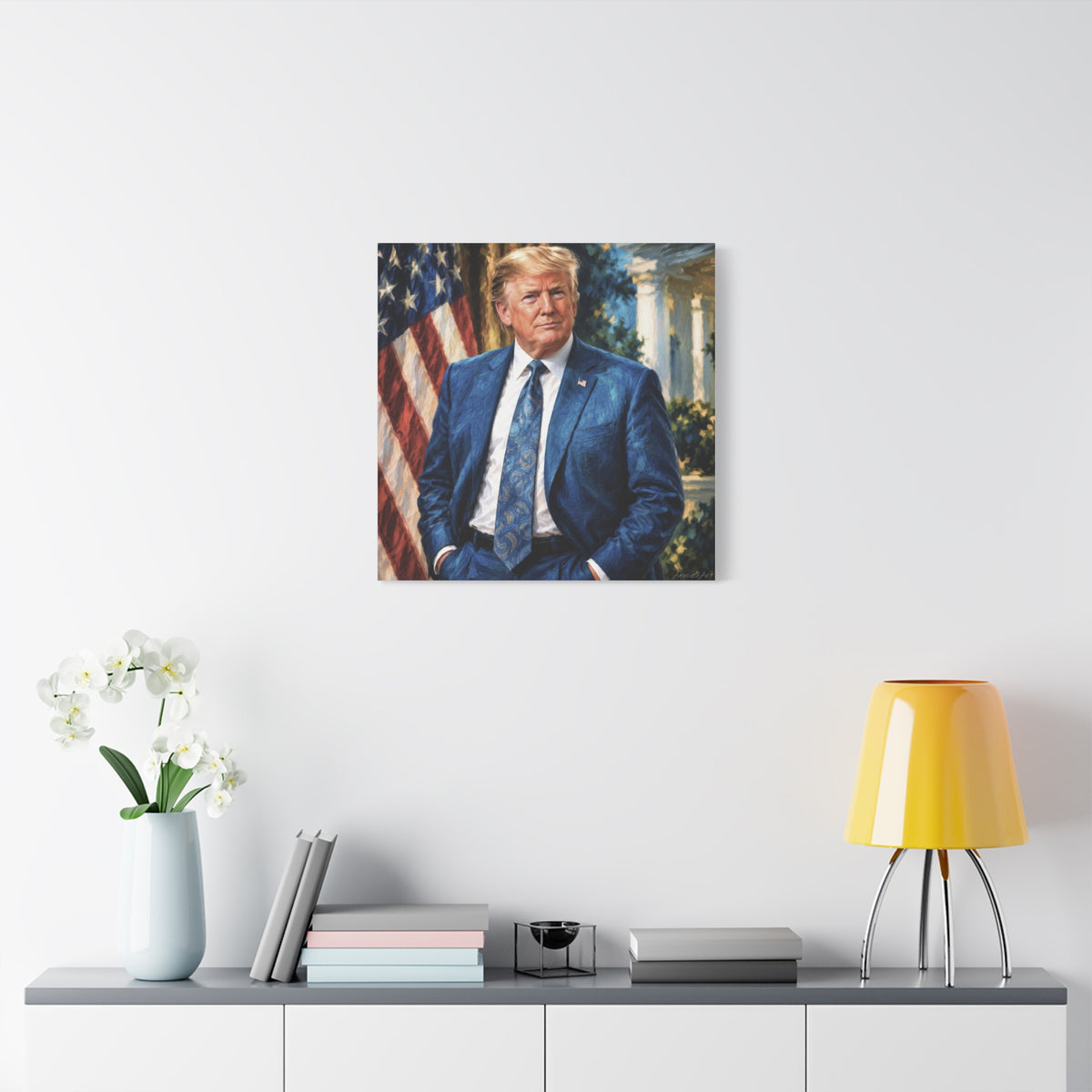 Trump Patriotic Presidential Portrait Canvas
