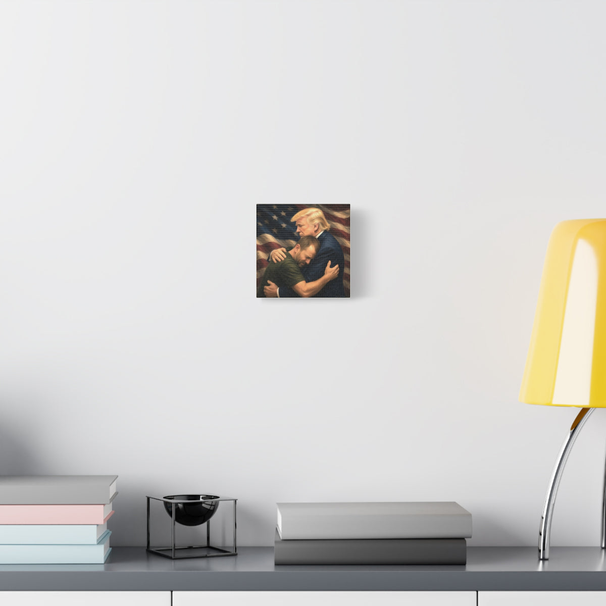 Trump Hug ‘THE LOVE GOES BOTH WAYS’ Canvas Print — Wall Art