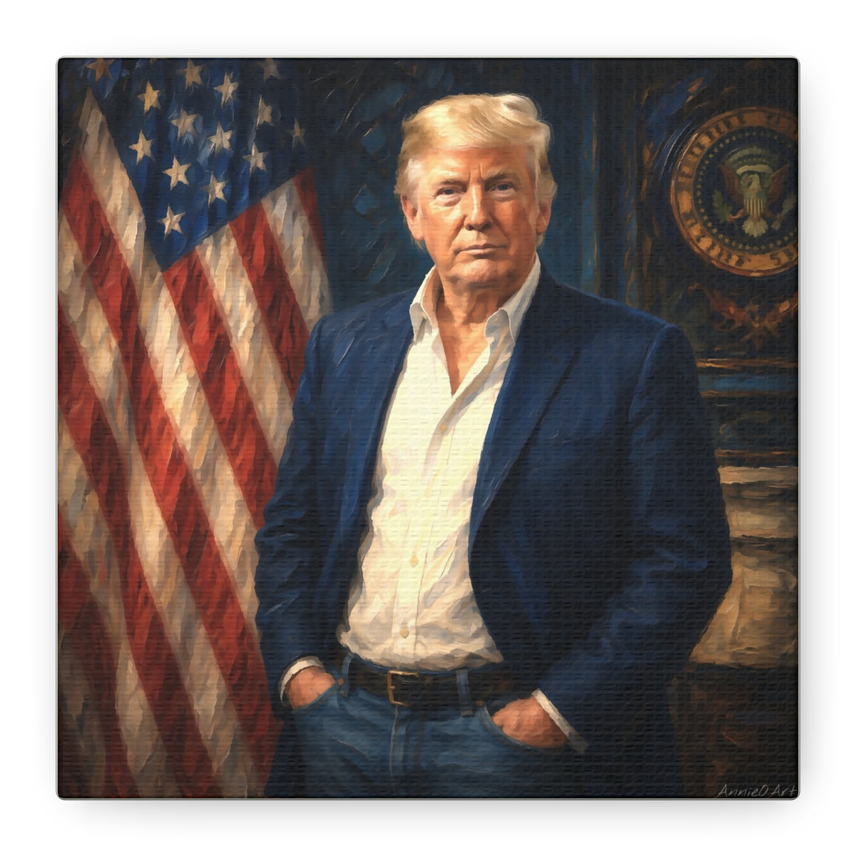 Trump Patriotic Portrait Canvas