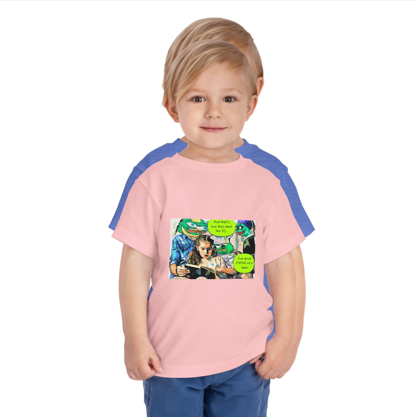 Grandkids of Anons Toddler Tee — Funny Frog Meme Family Gaming Graphic