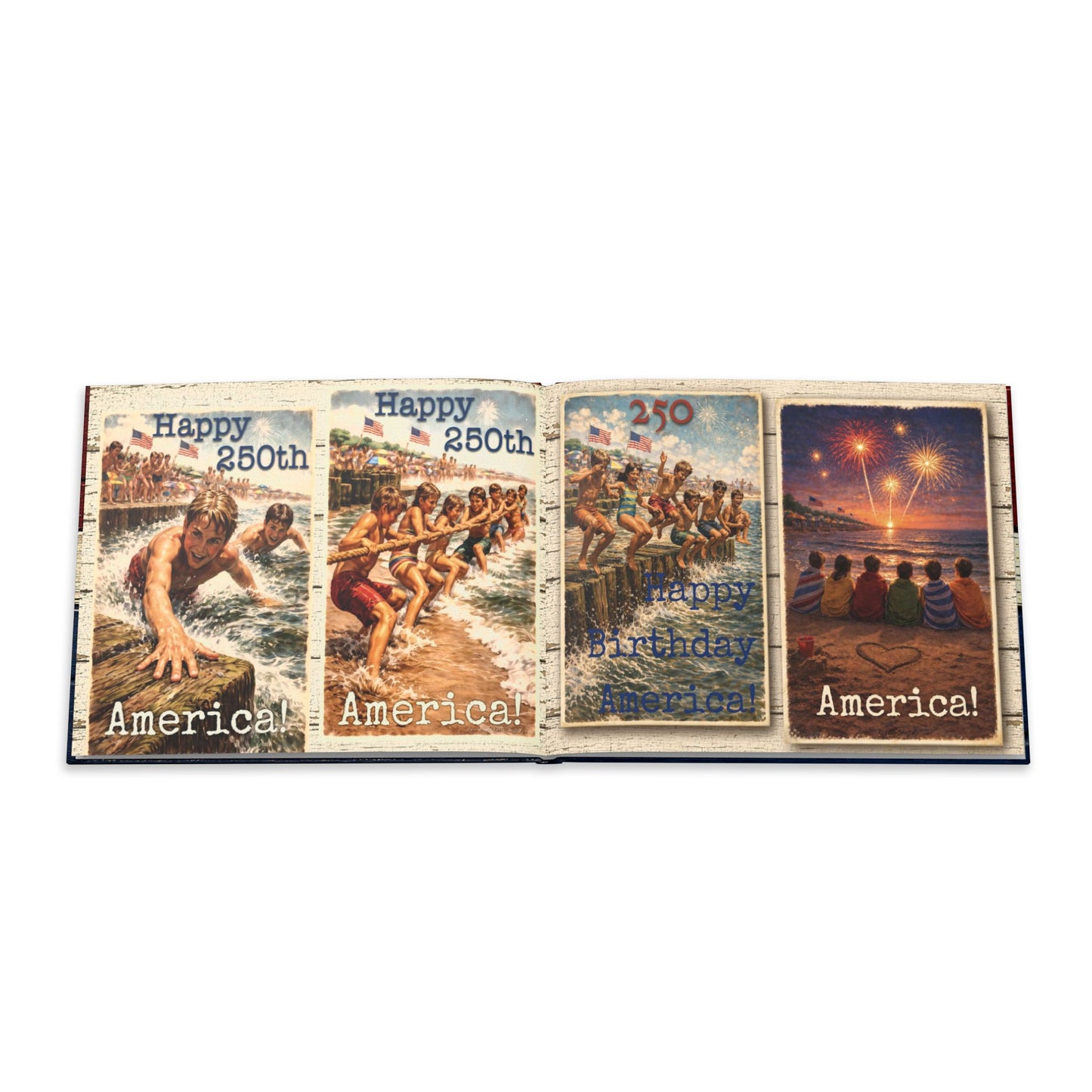 Front Porch America Hardcover Photo Book — Rustic Patriotic Keepsake