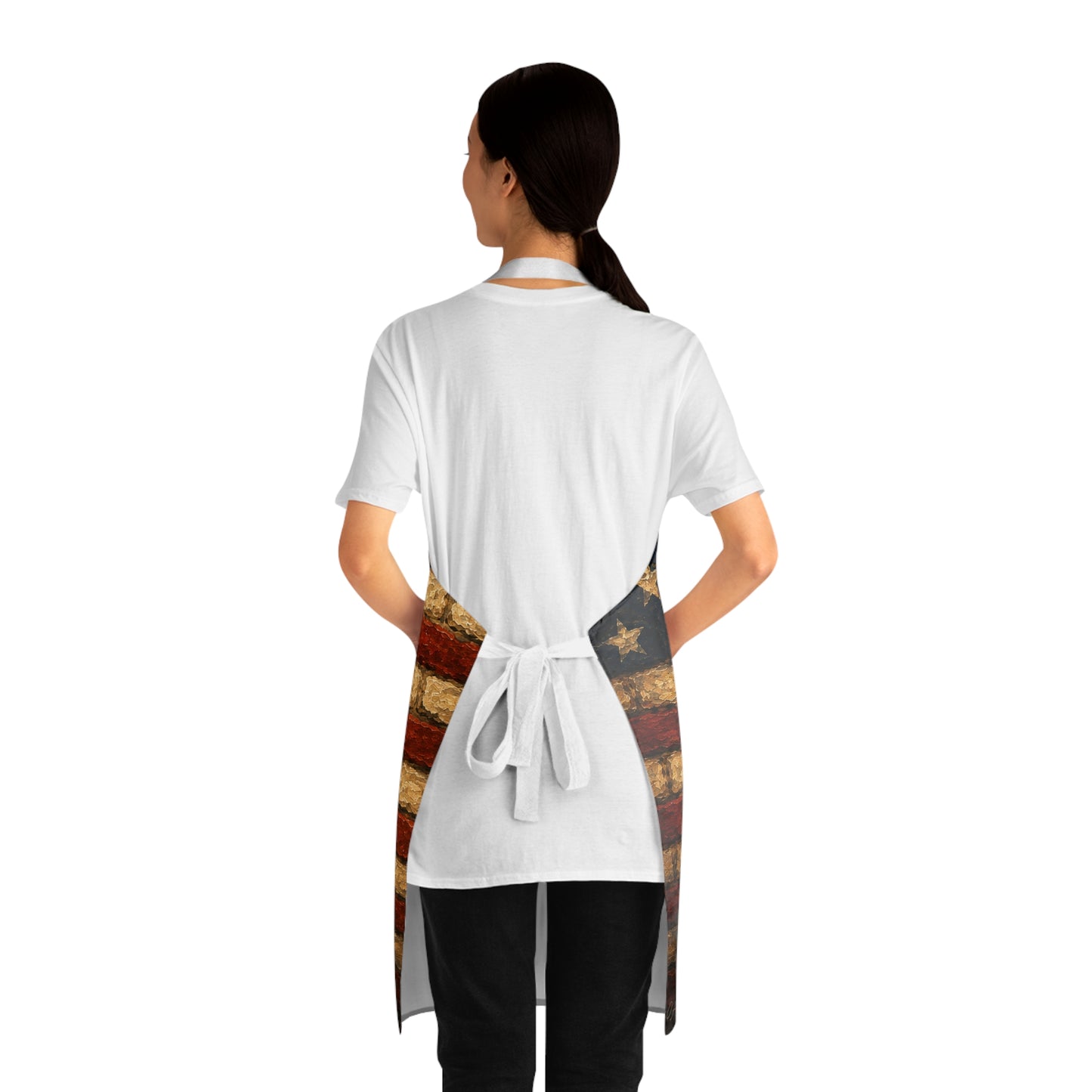 CUSTOM APRON for MANDY—American Flag Personalized Apron — 'Mandy' Vintage Patriotic Kitchen Apron