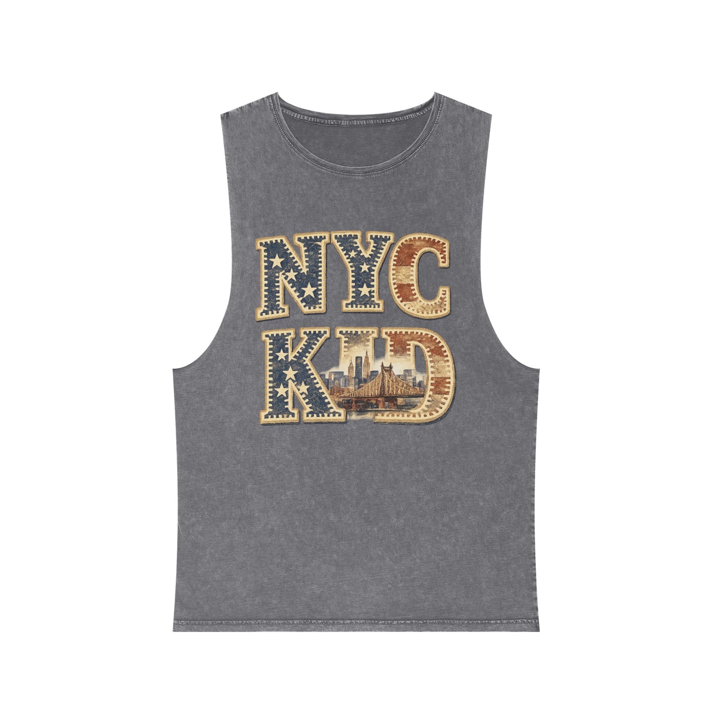 NYC Kid Stonewash Tank Top — Vintage New York City Graphic