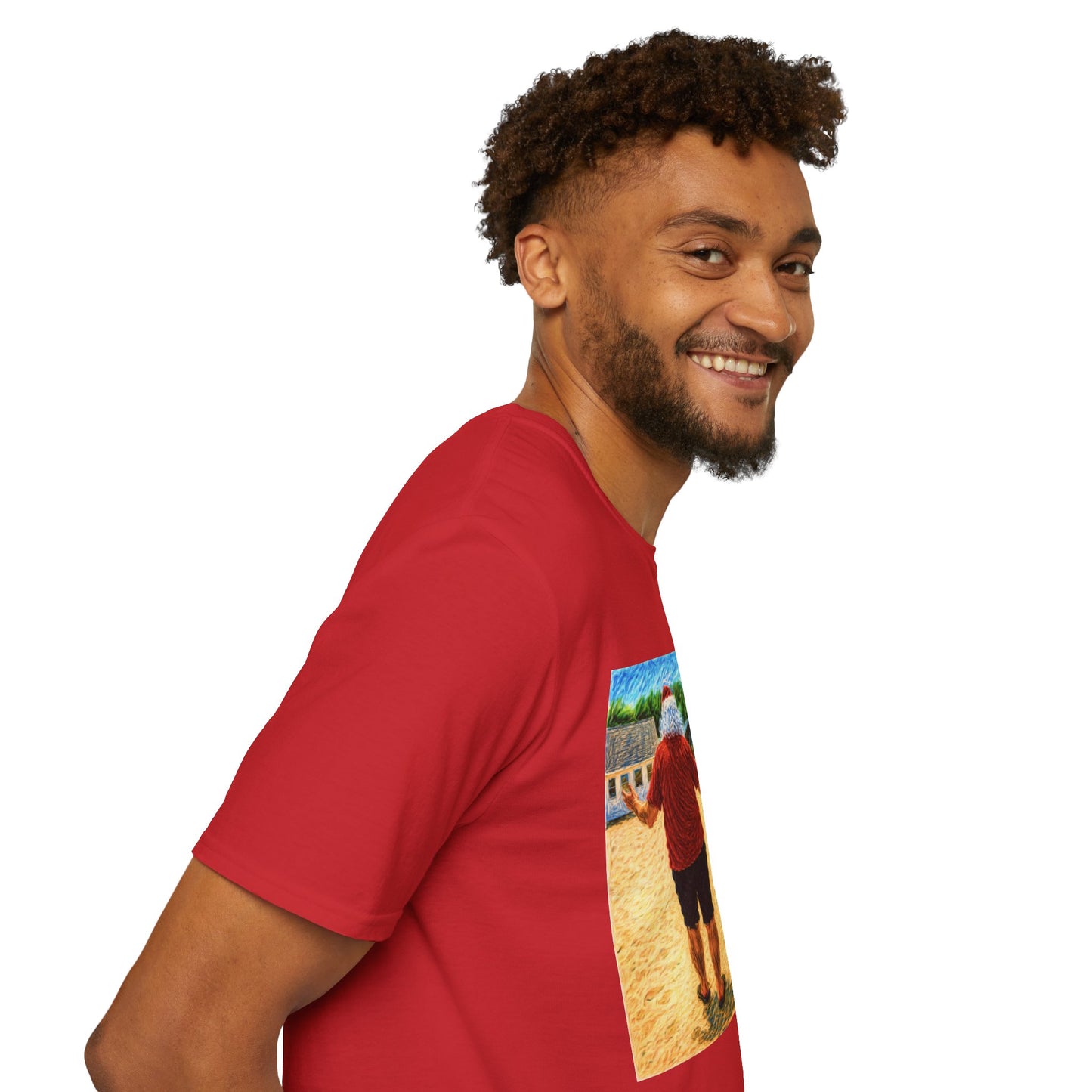 T-Shirt — Christmas in July Santa Beach Graphic Tee