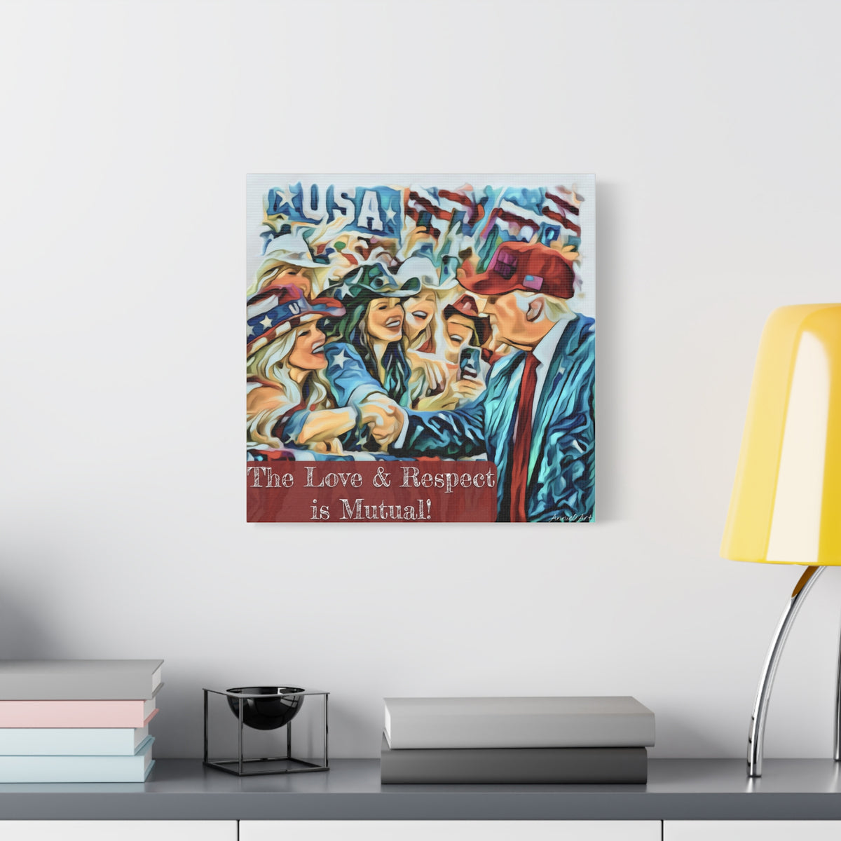 Trump Patriotic Crowd Canvas – "The Love & Respect is Mutual"