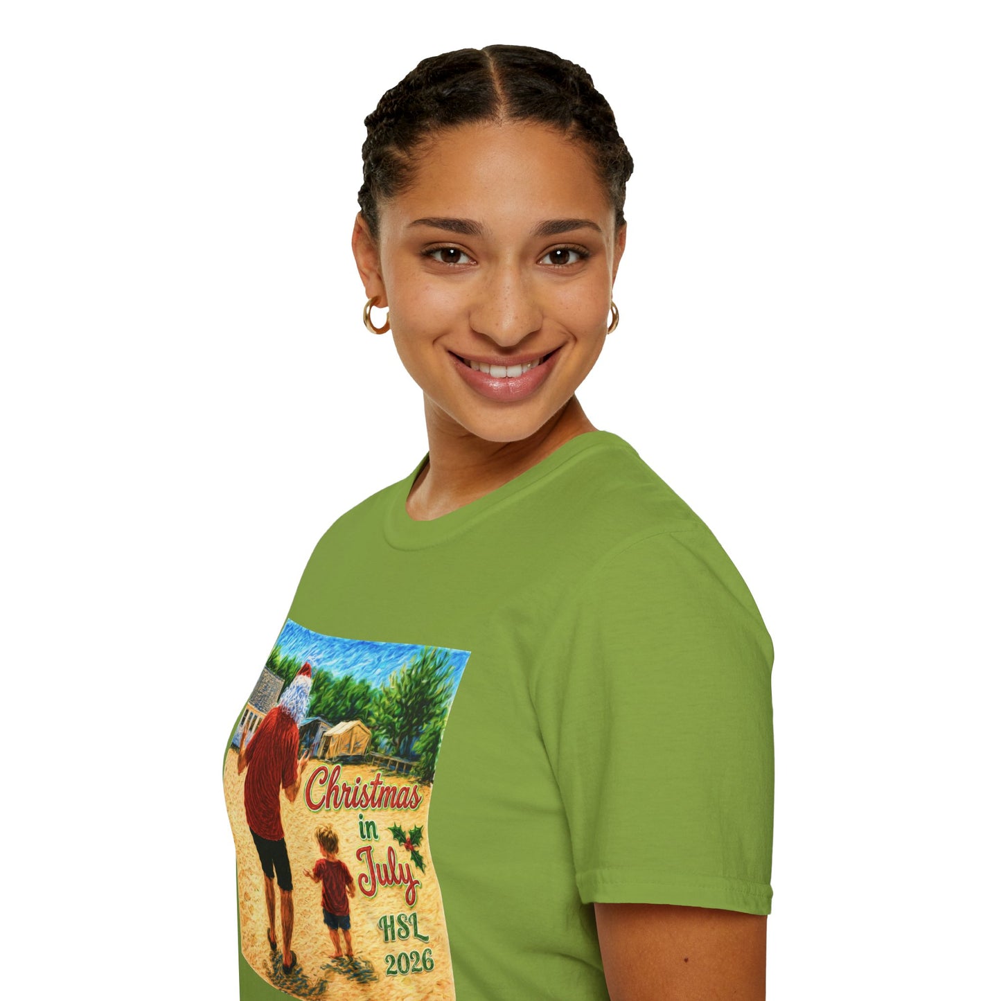 T-Shirt — Christmas in July Santa Beach Graphic Tee