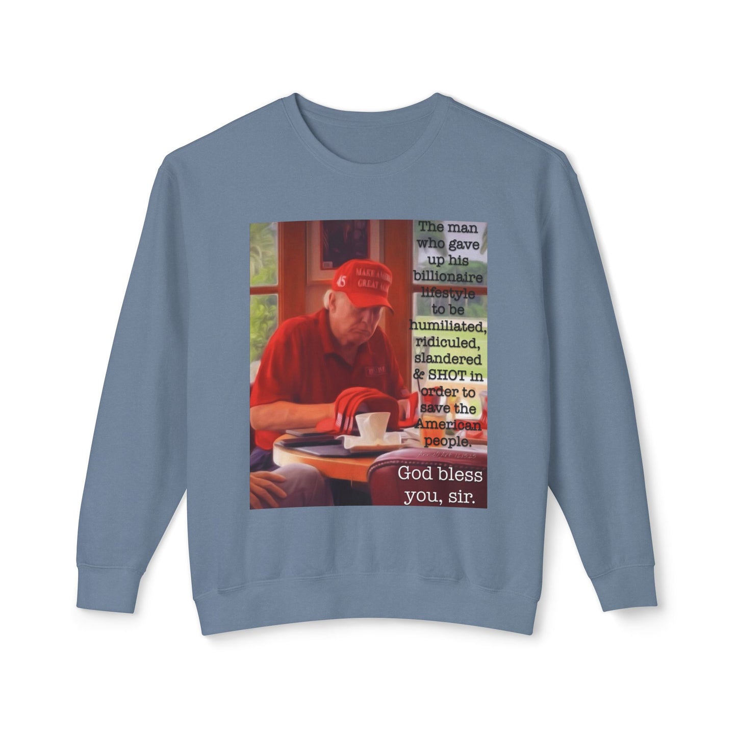 Trump 'God Bless You, Mr. President' Crewneck Sweatshirt — MAGA Tribute