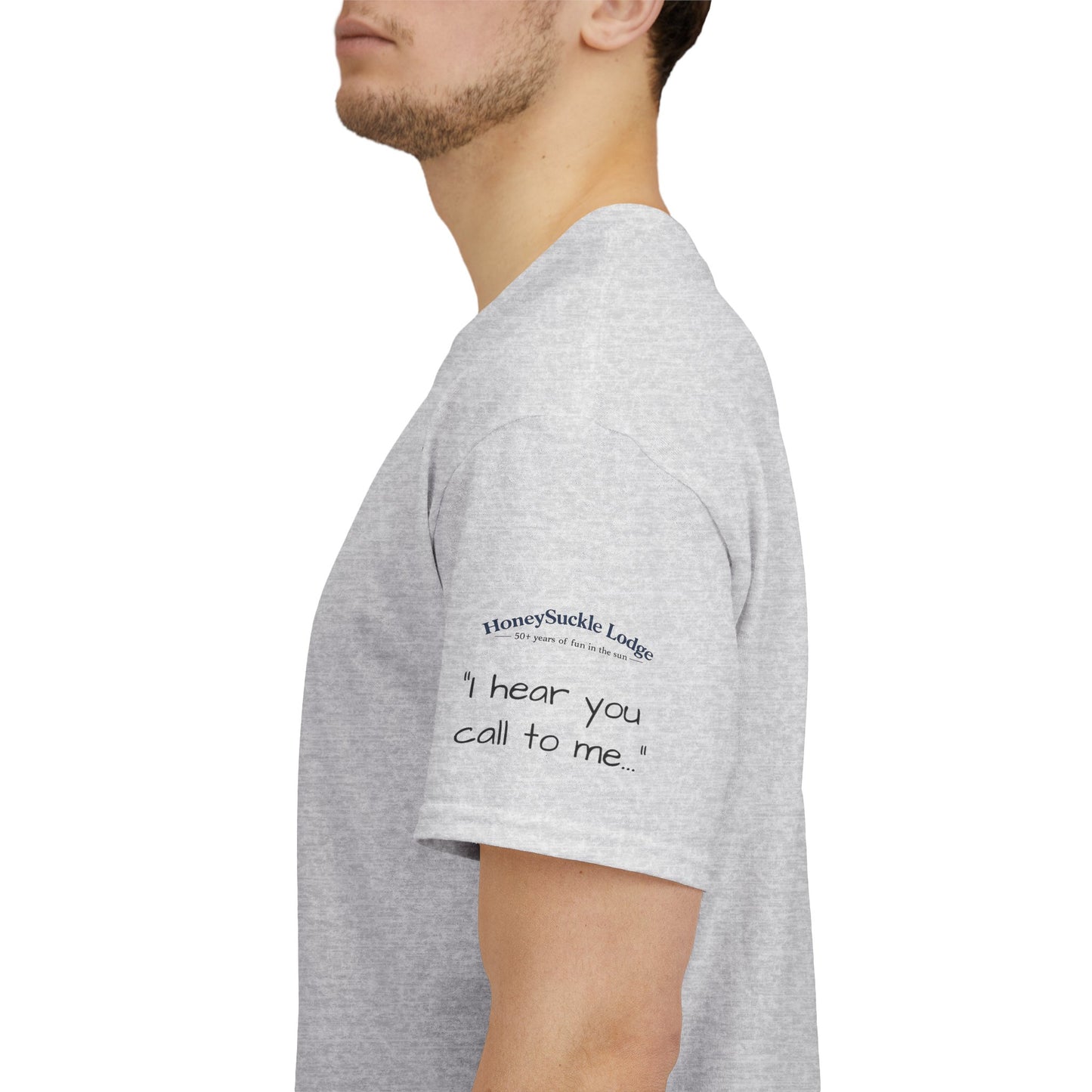 HoneySuckle Lodge Vintage Beach T-Shirt — "50+ years of fun in the sun" Retro Kids on Shore Design