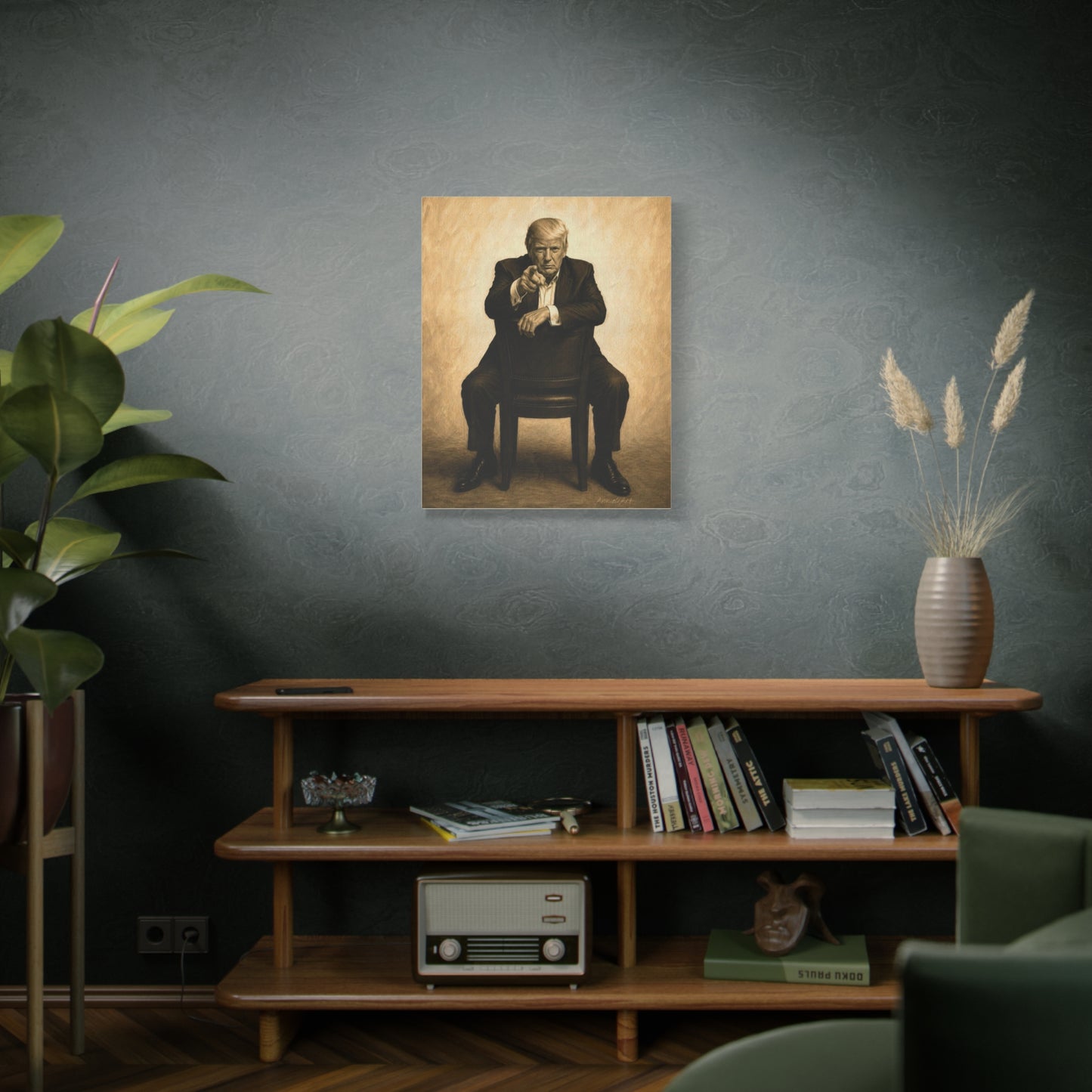 Trump Vintage Portrait Canvas Wall Art —