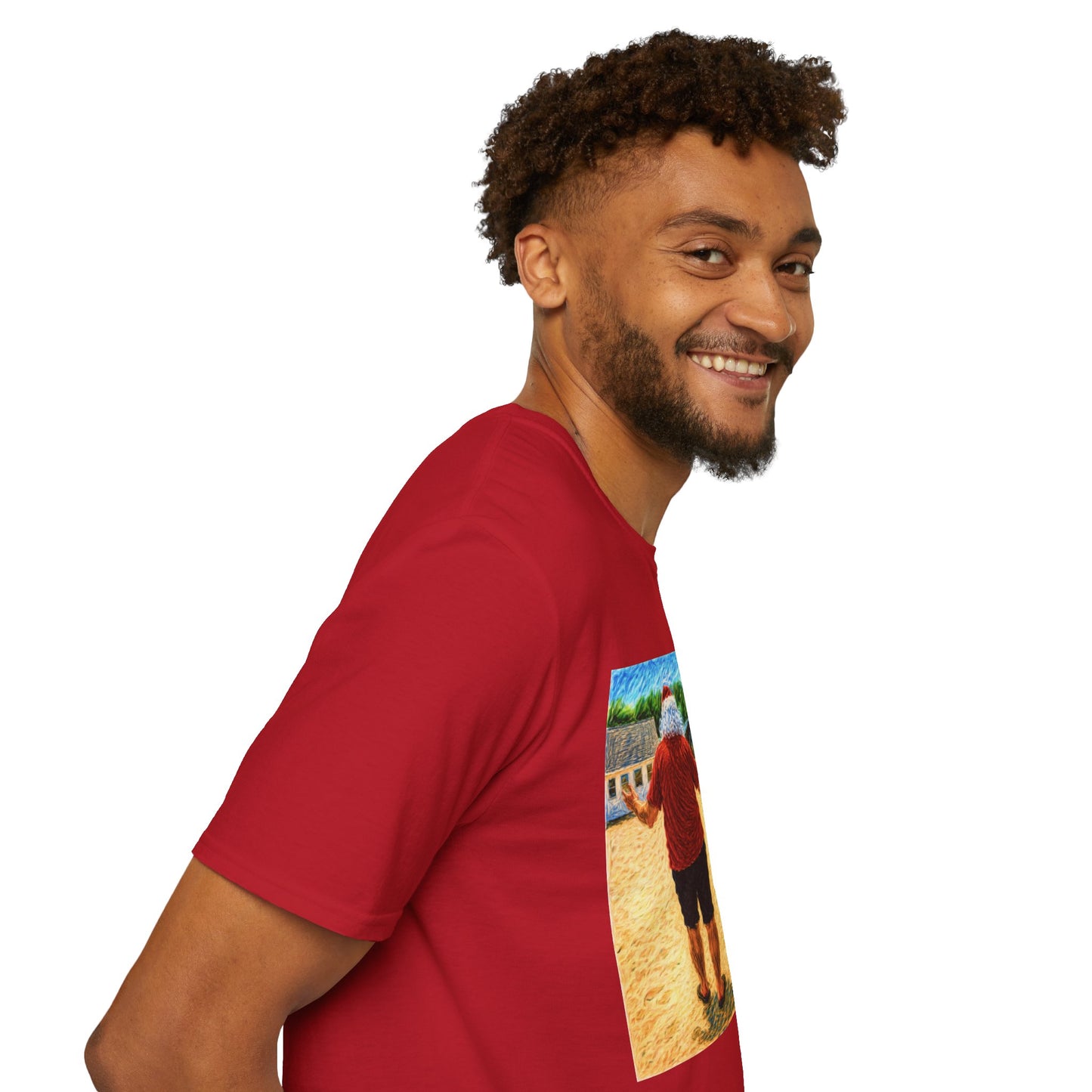 T-Shirt — Christmas in July Santa Beach Graphic Tee