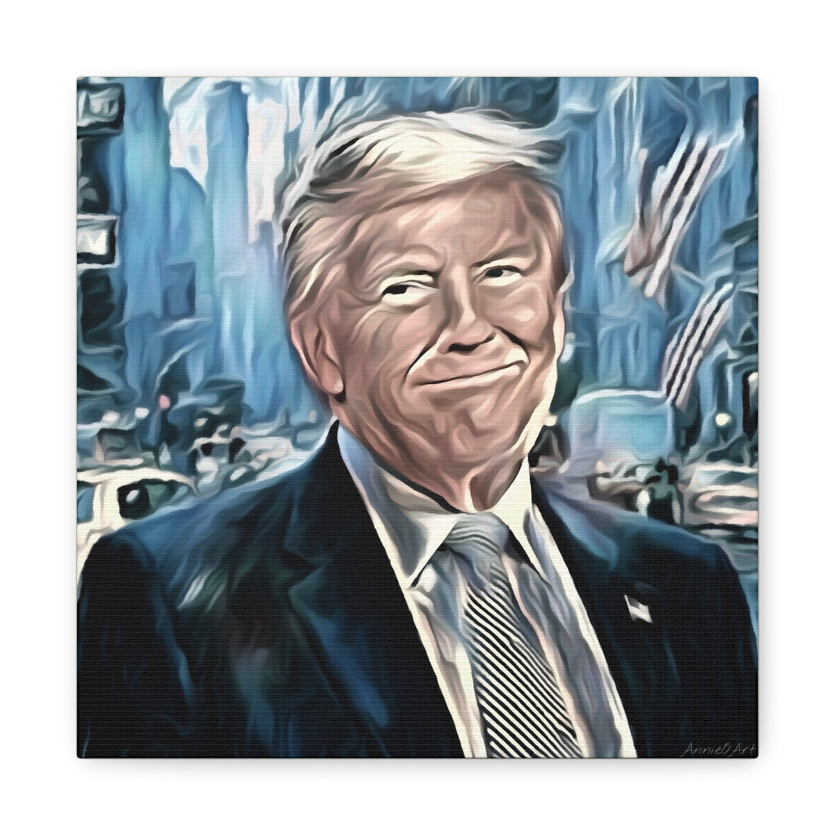Patriotic Portrait Canvas Print — Trump Artwork