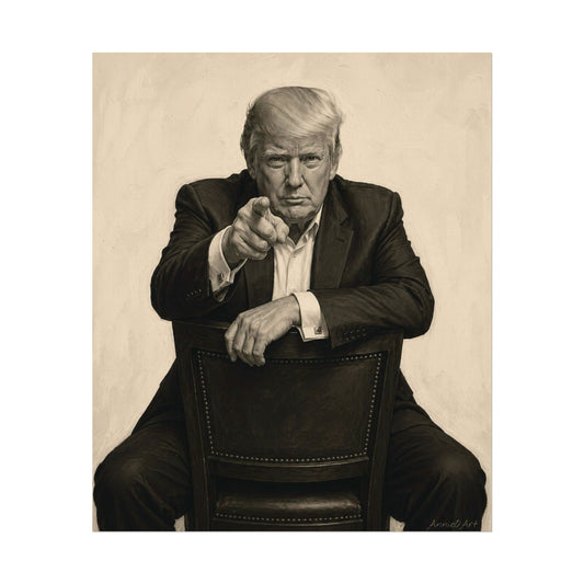 Trump Textured Matte Poster — Vintage Sepia Portrait 20x24