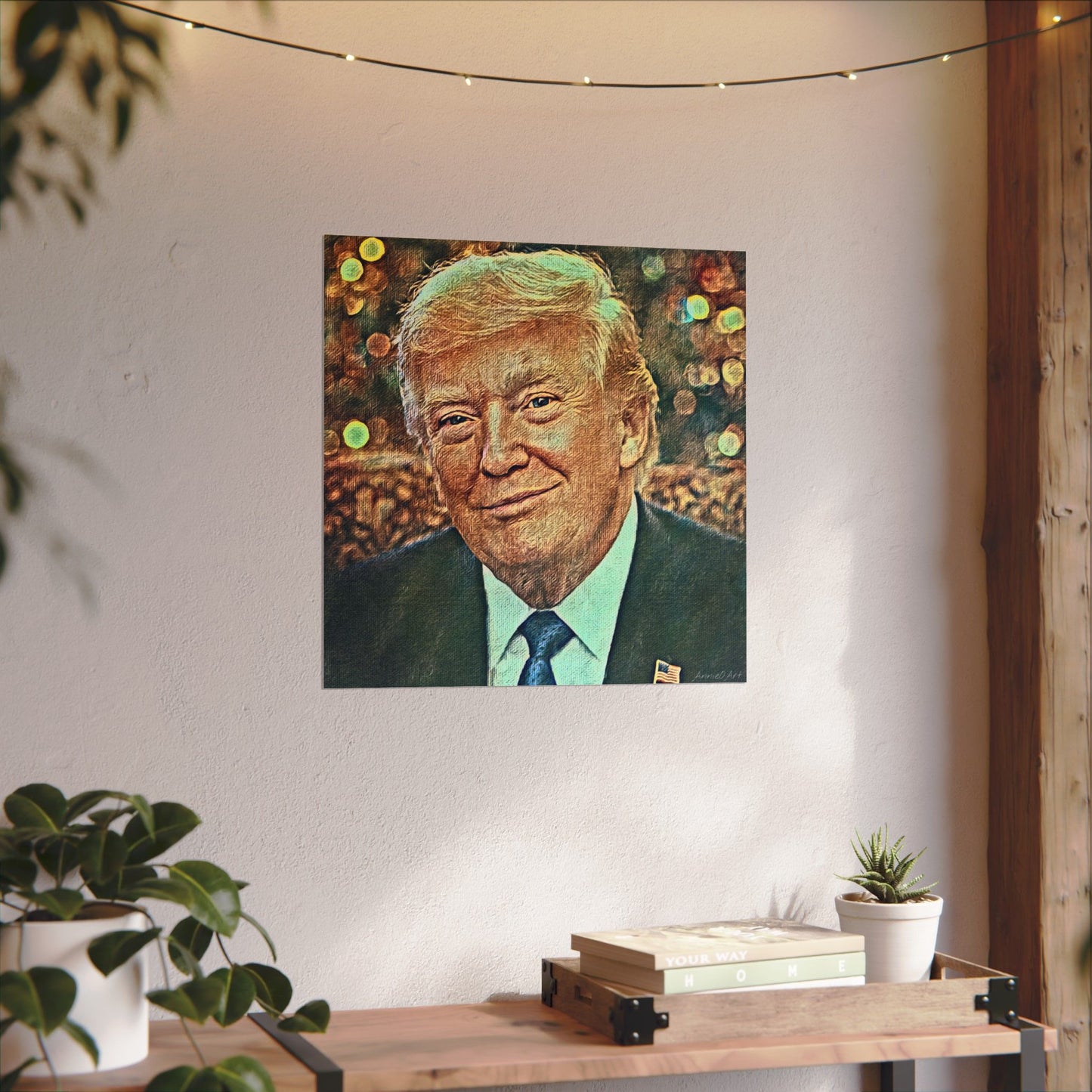 Trump Textured Watercolor Matte Poster