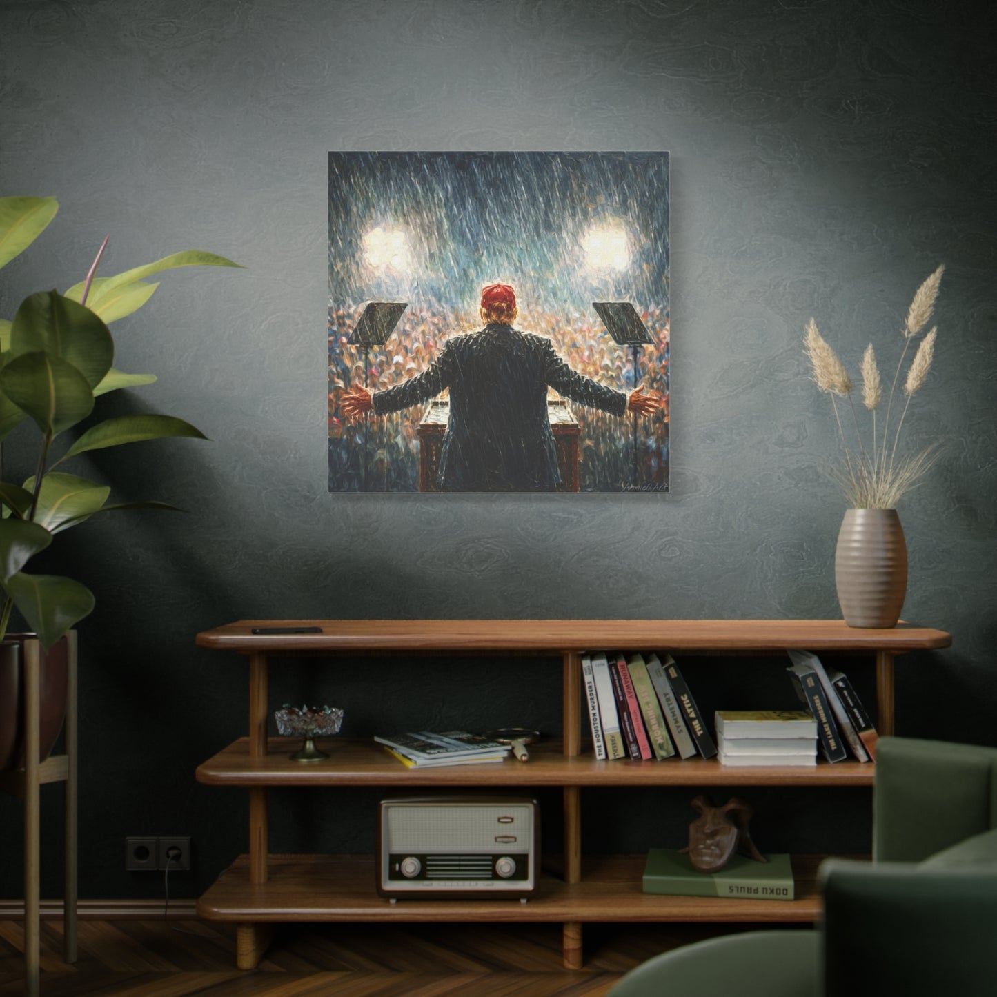 Trump Rally Canvas —Miami Rally “Baptism by Storm” Wall Art