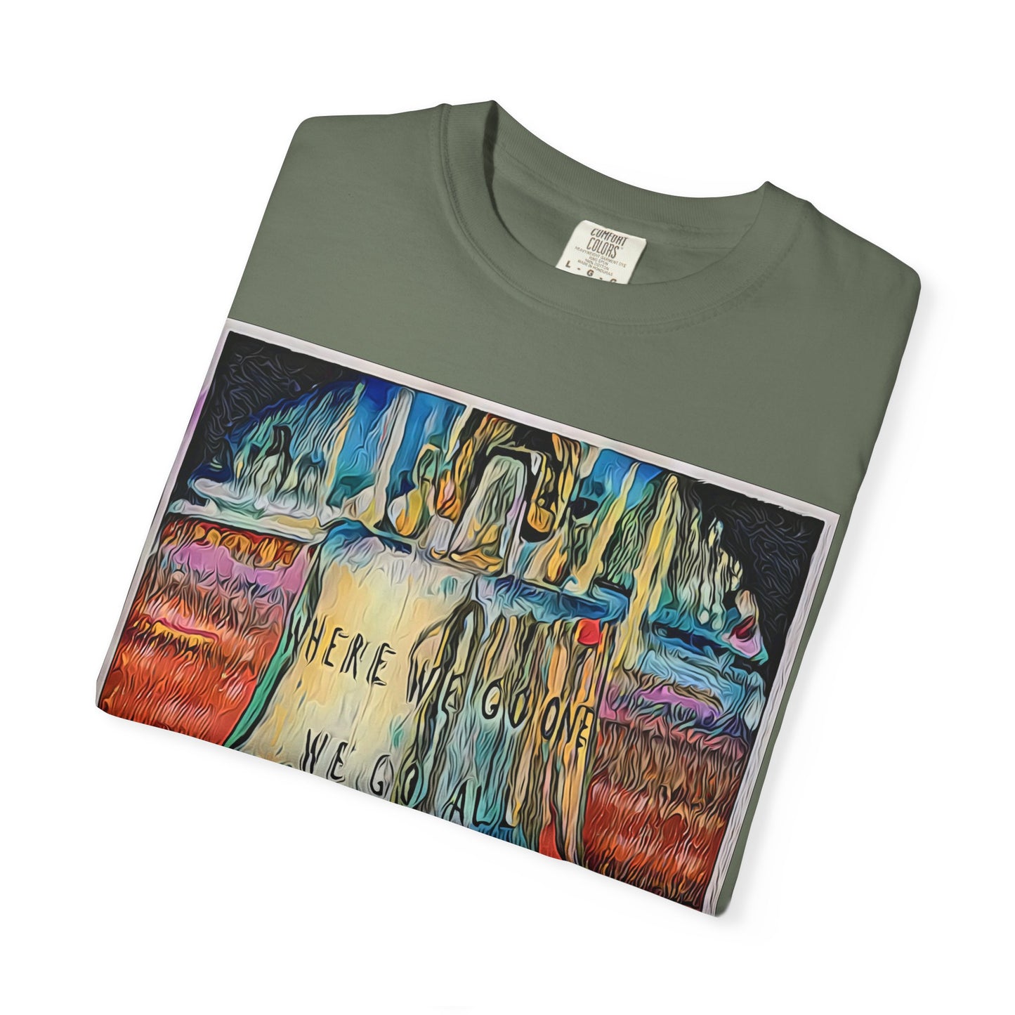 T-Shirt — 'WWG1WGA' Graphic Tee with Bold Neon Slogan