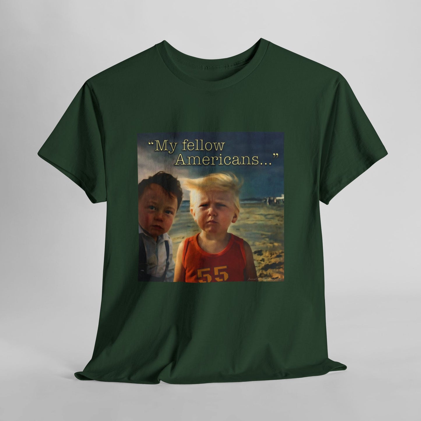 ‘55’ Vintage Meme Tee — "My fellow Americans..." Funny Retro Graphic T-Shirt