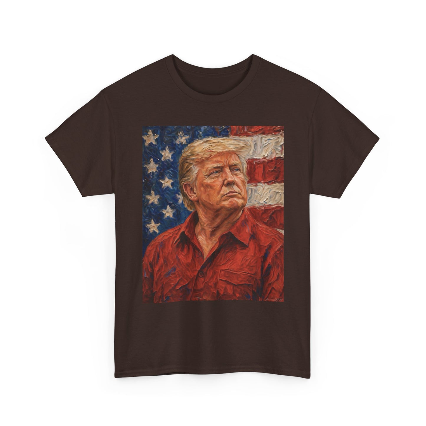 Trump Patriotic Portrait Tee — American Flag Portrait Graphic T-Shirt