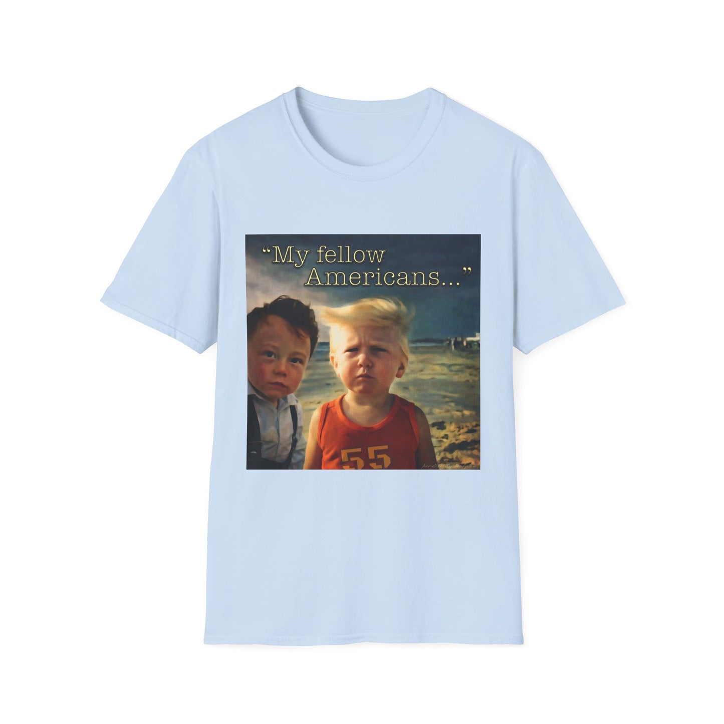‘17’ Conversation-starter "My Fellow Americans" Vintage Trump & Elon as Kids Design