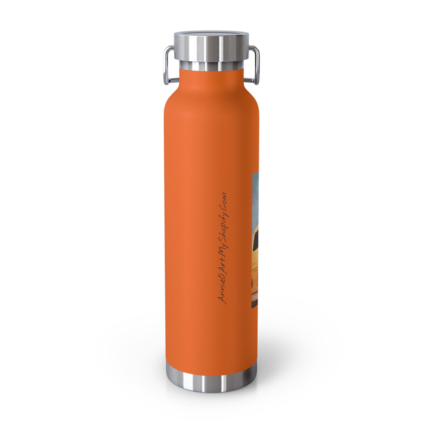 22oz Copper Insulated Bottle - Retro Beach Party Design